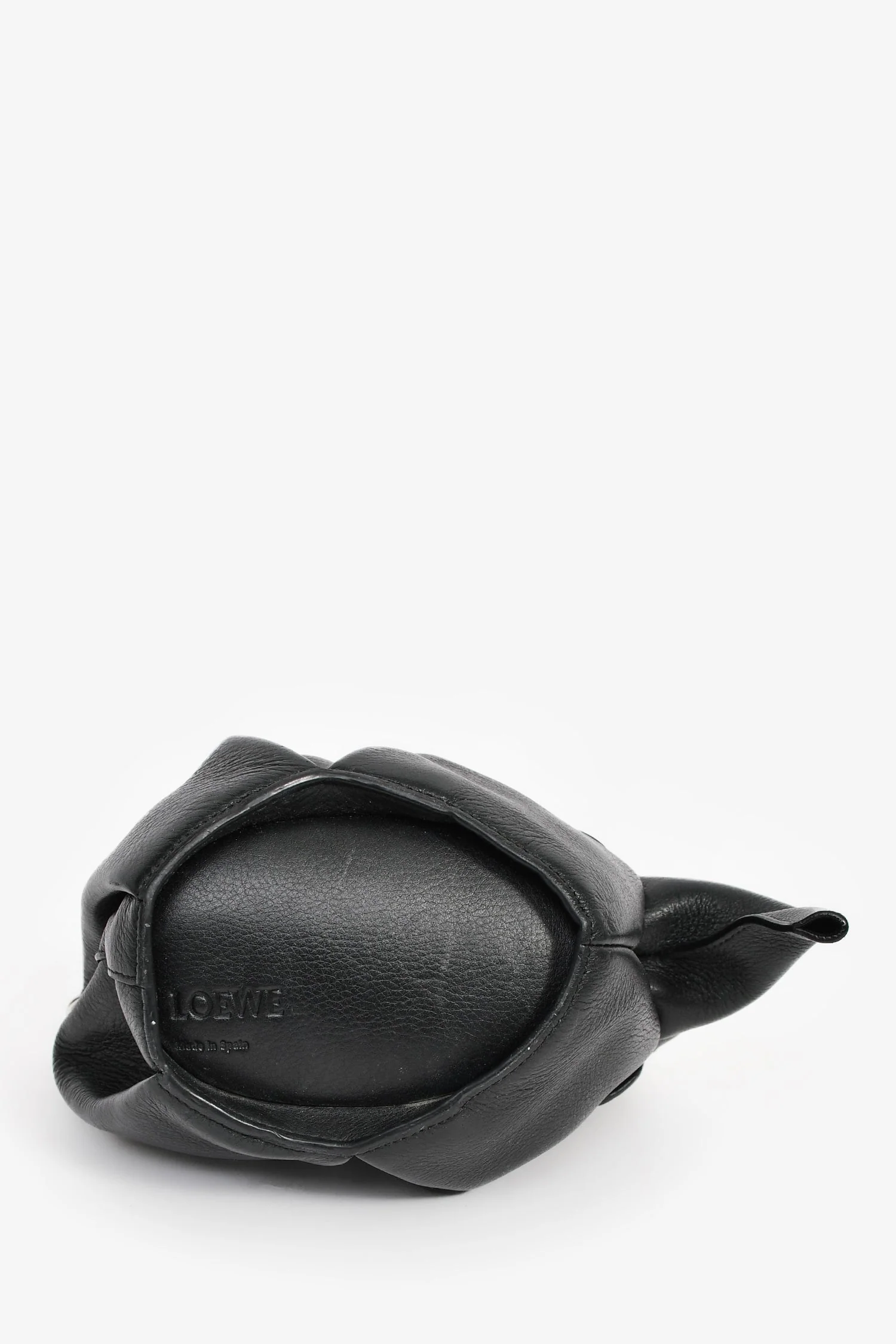 Loewe Black Leather Elephant Bag with Strap - Image 5