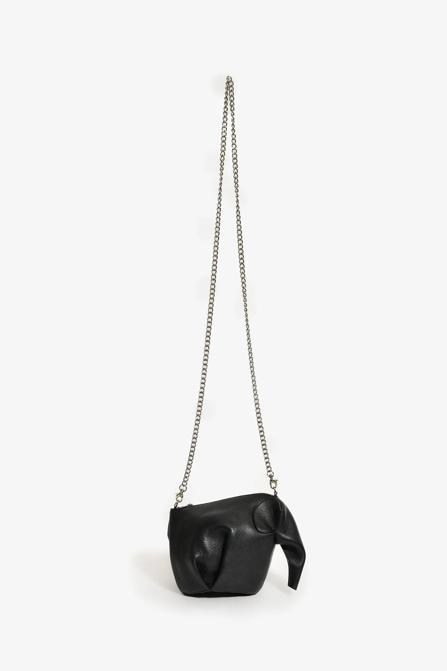 Loewe Black Leather Elephant Bag with Strap - Image 8