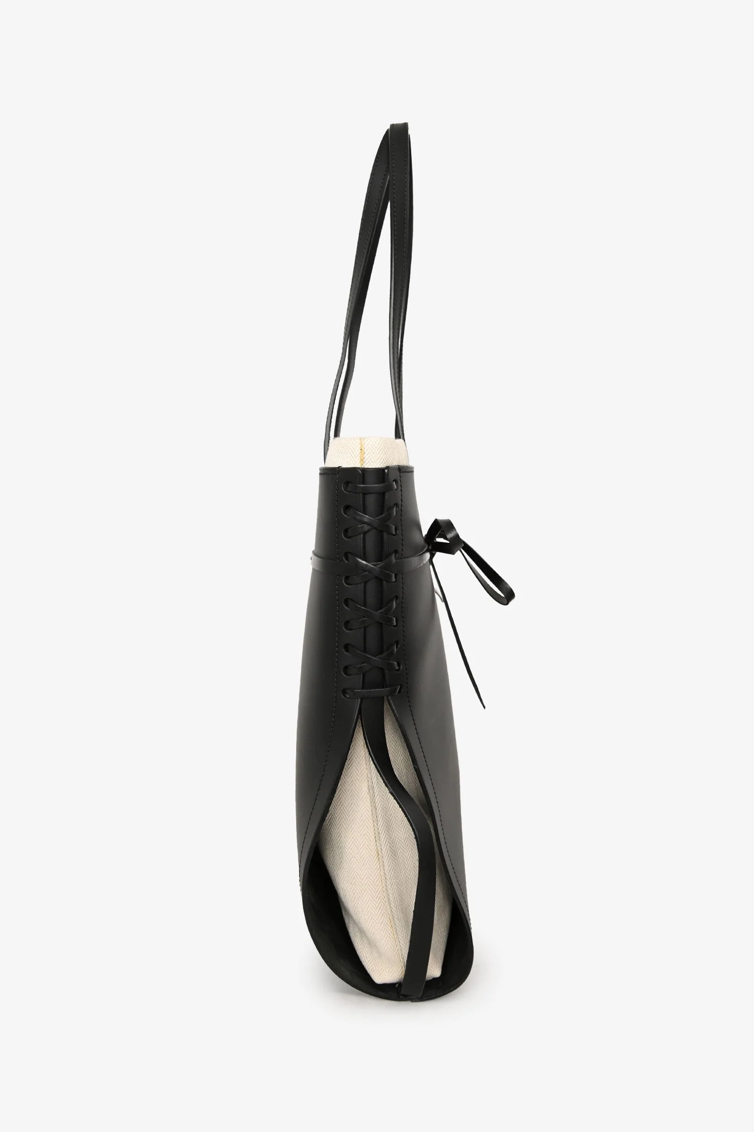 Loewe Black Leather Ikebana Tote Bag - Image 3
