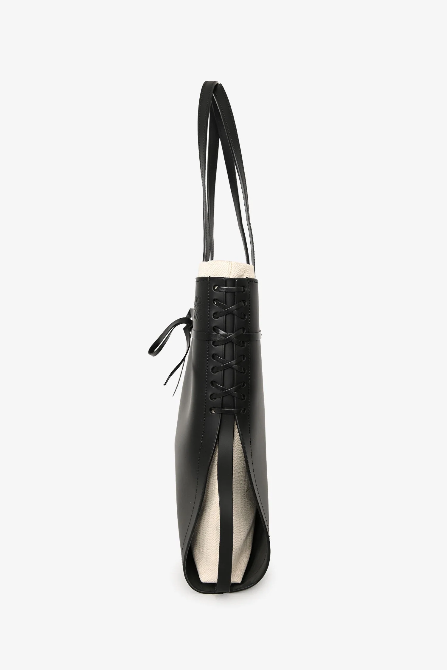 Loewe Black Leather Ikebana Tote Bag - Image 4