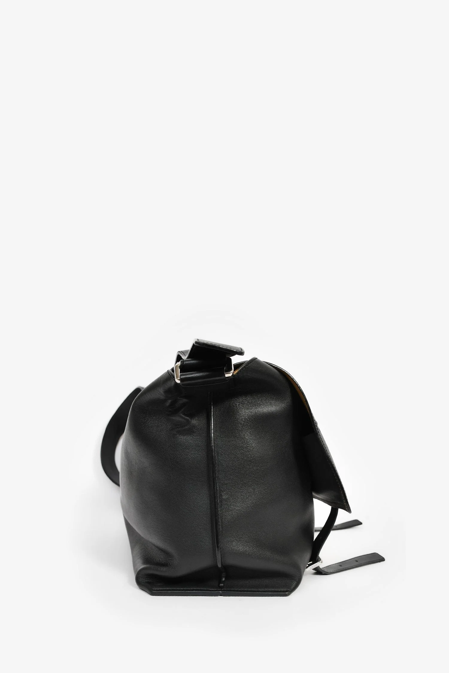 Loewe Black Leather Mushroom Messenger Bag - Image 3