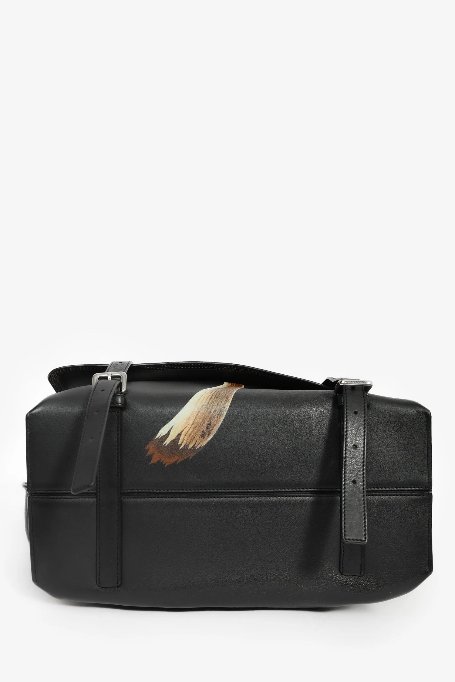 Loewe Black Leather Mushroom Messenger Bag - Image 5