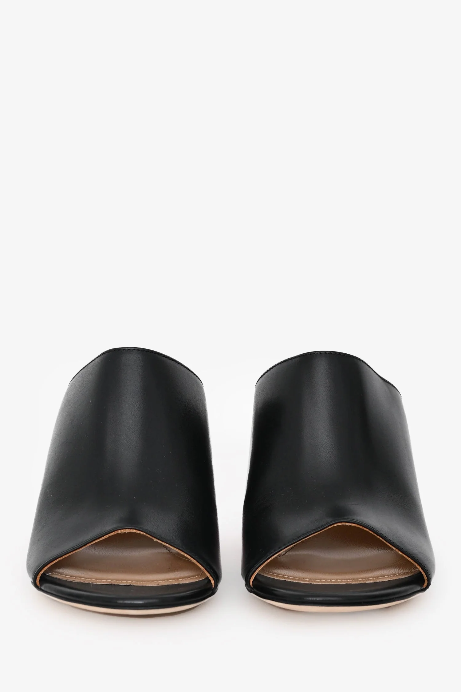 Loewe Black Leather Nail Polish Mules Size 36 - Image 3
