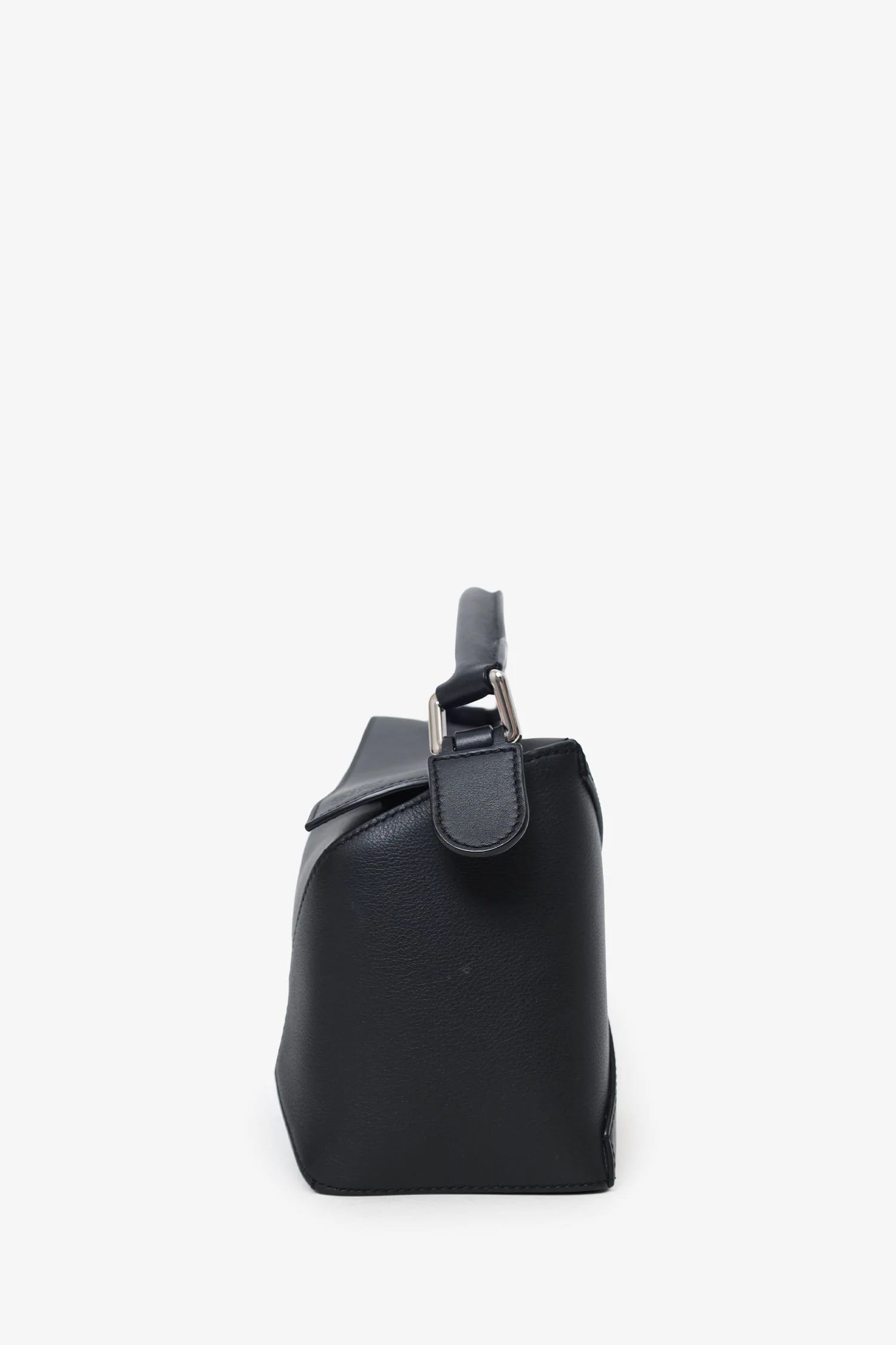 Loewe Black Leather Puzzle Small Edge Bag With Strap - Image 4