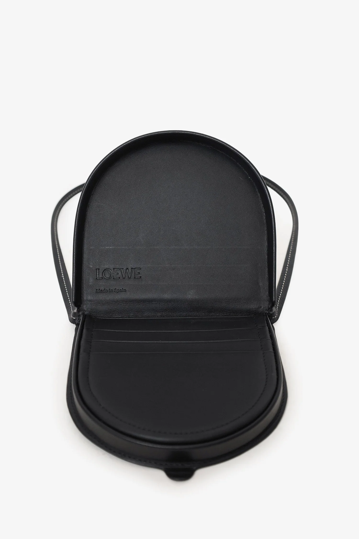 Loewe Black Leather Small Heel Crossbody Bag - Image 7