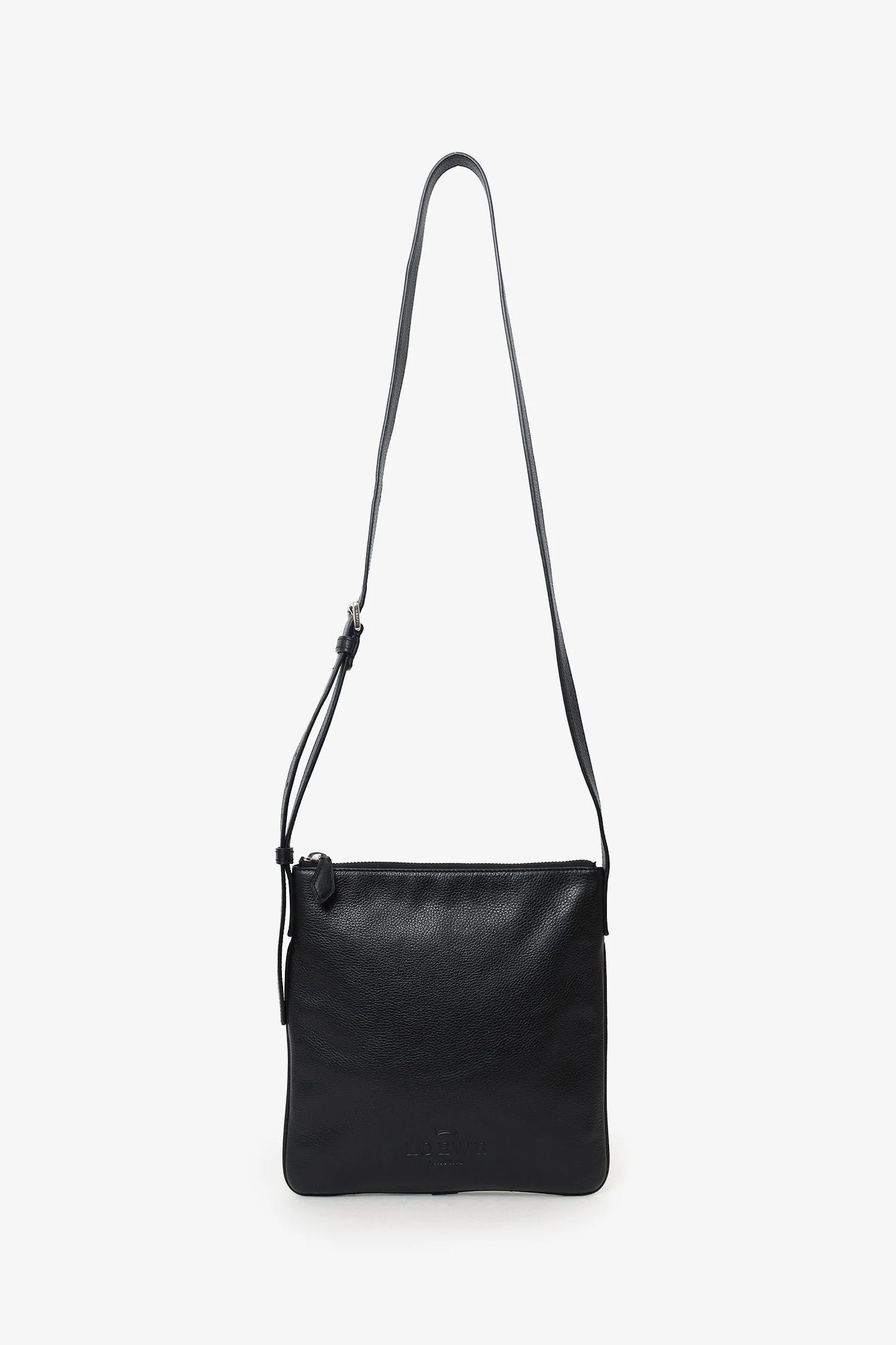 Loewe Black Leather Square Crossbody Bag - Image 6