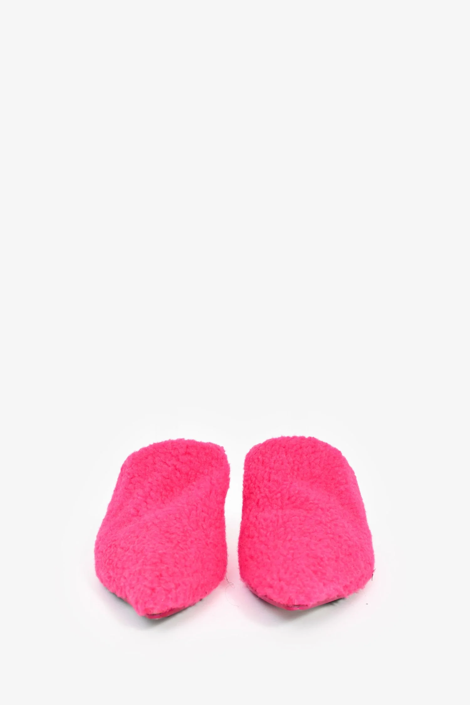 Loewe Black Pink Shearling Heeled Mules Size 37 - Image 3