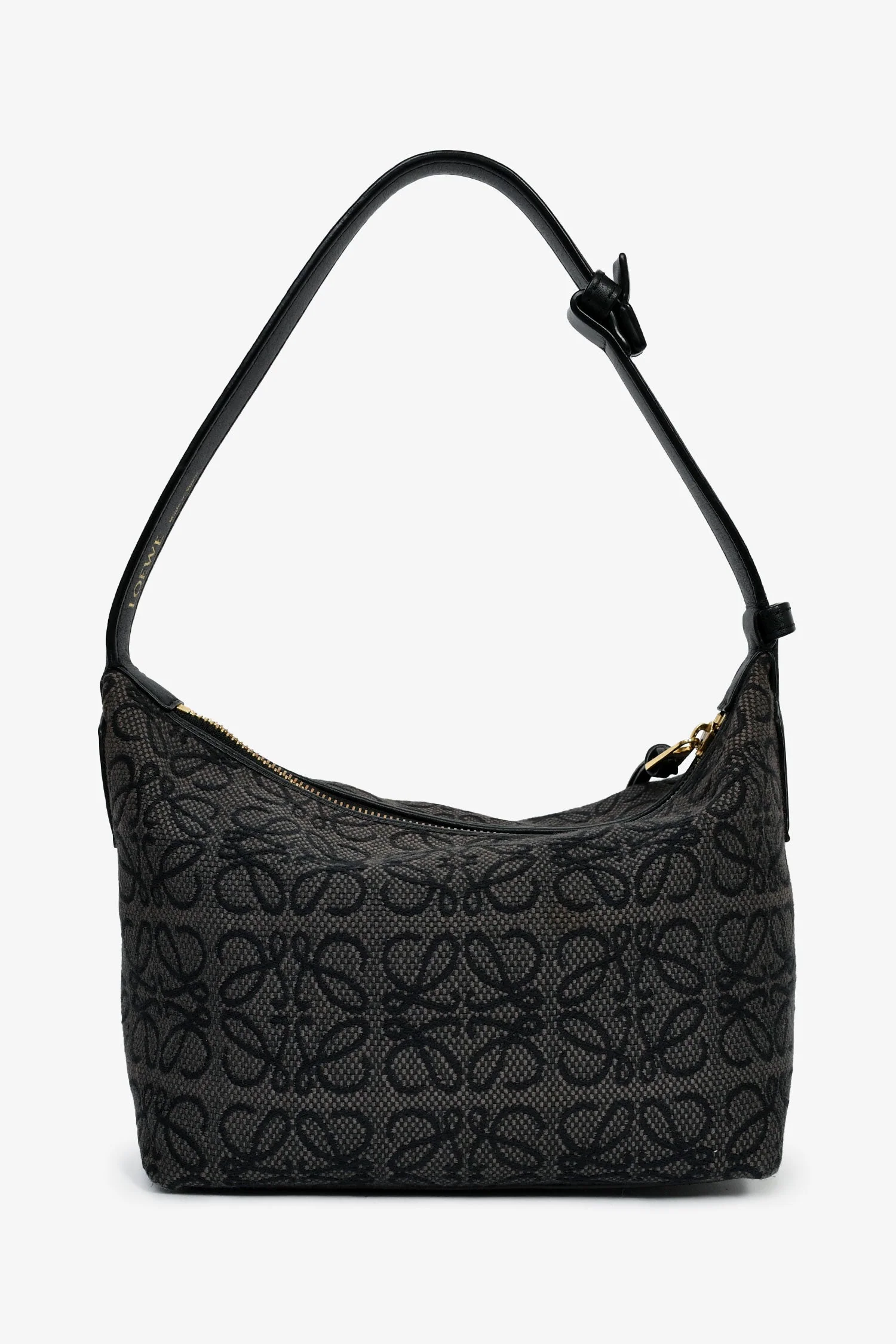 Loewe Blue/Grey Anagram Jacquard Canvas Small Cubi Shoulder Bag - Image 2