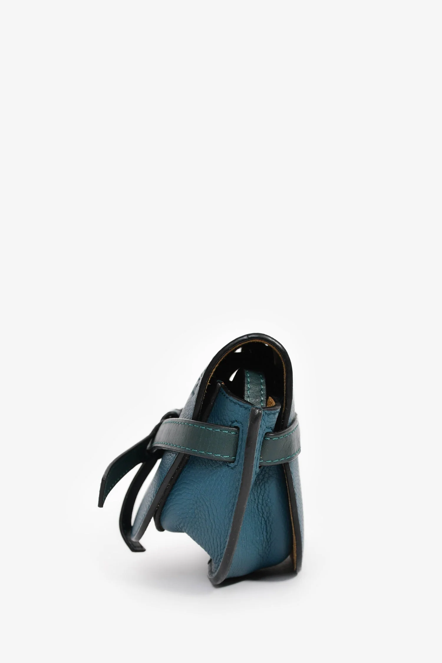 Loewe Blue Leather Mini 'Gate' Crossbody Bag - Image 4