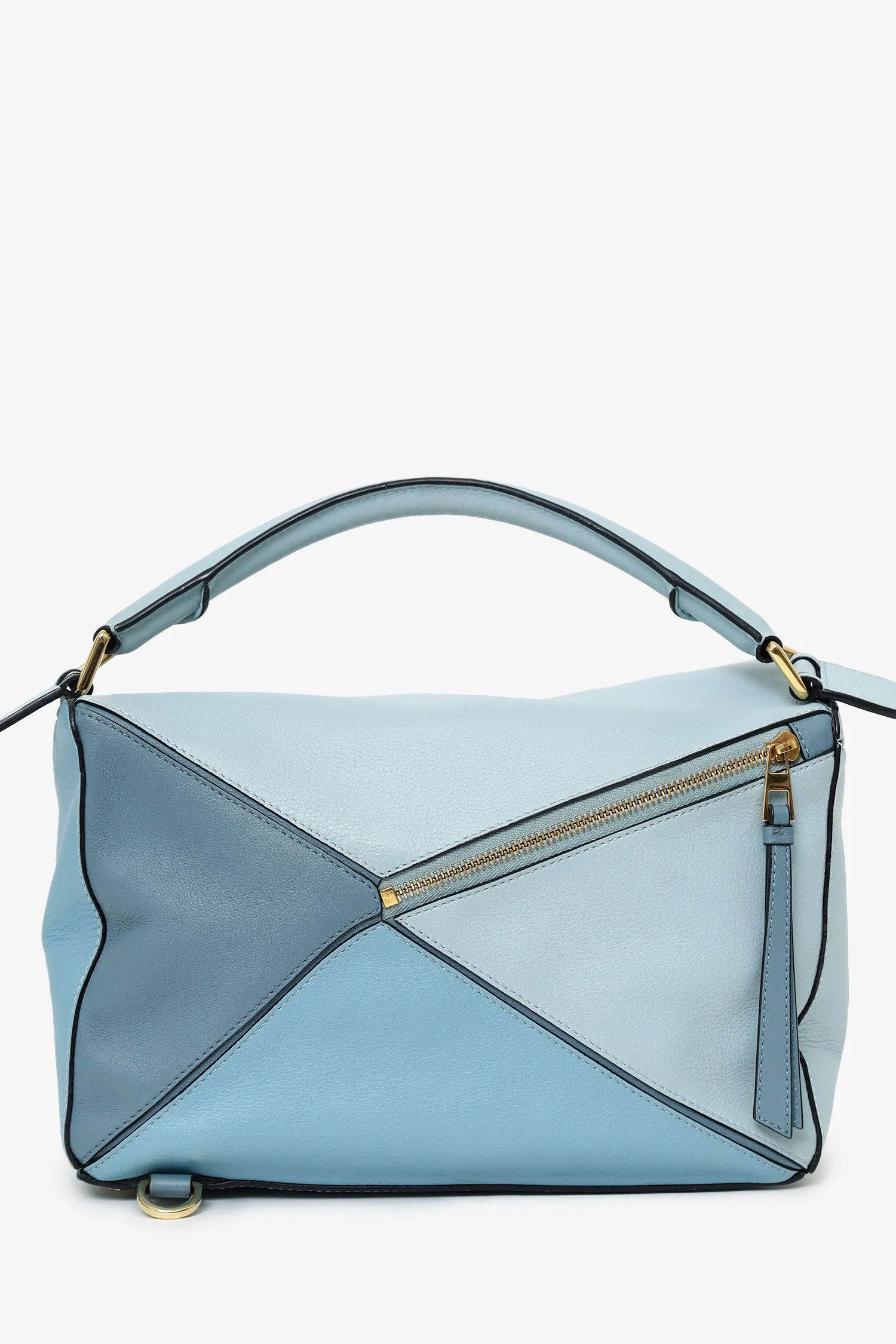 Loewe Blue Tricolour Calfskin Medium Puzzle Bag - Image 2