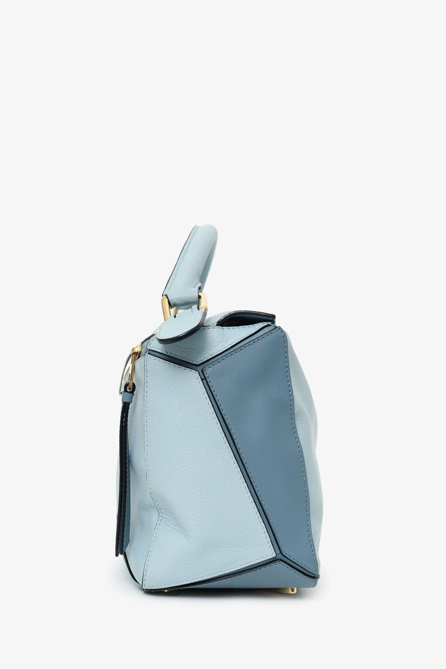 Loewe Blue Tricolour Calfskin Medium Puzzle Bag - Image 4