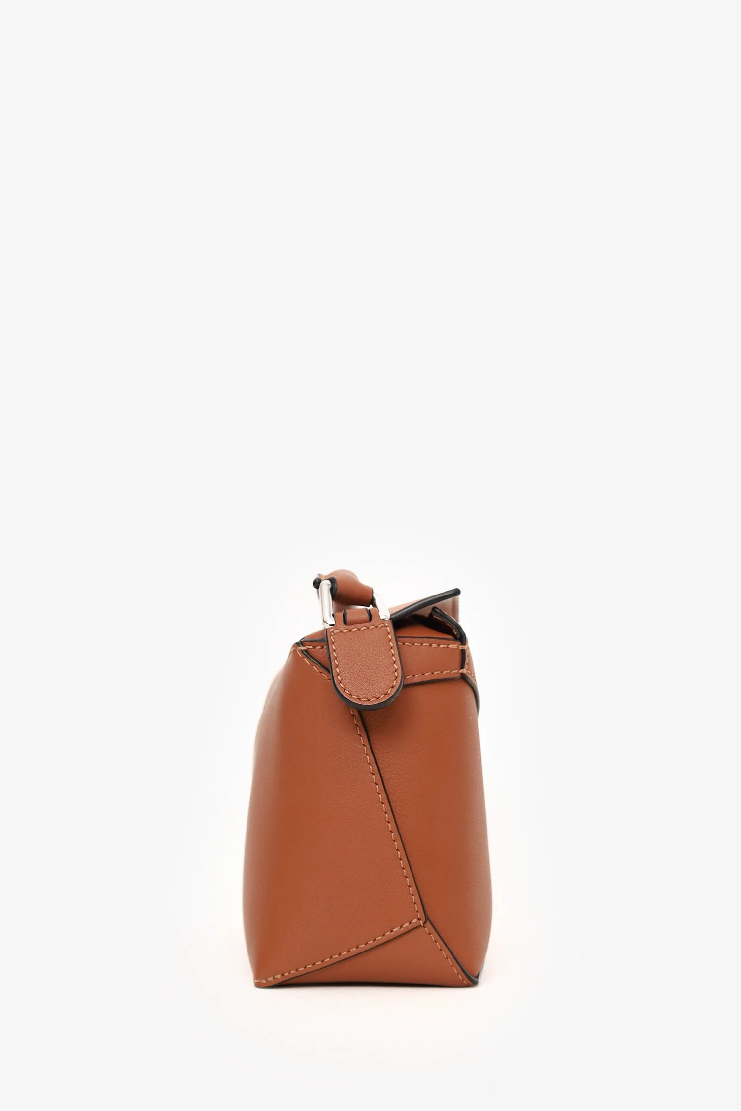 Loewe Brown Leather Mini Puzzle Crossbody With Strap - Image 2