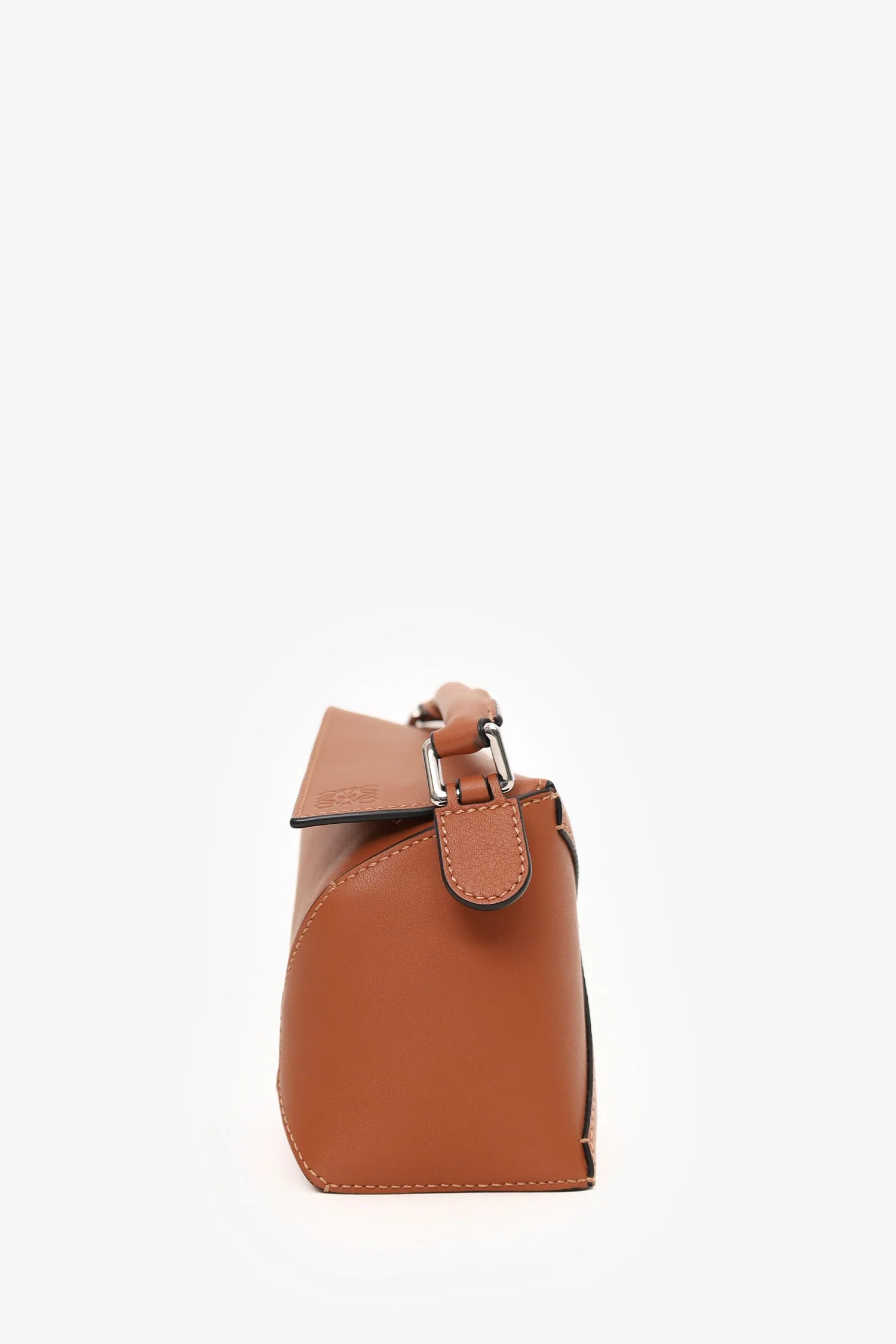 Loewe Brown Leather Mini Puzzle Crossbody With Strap - Image 4