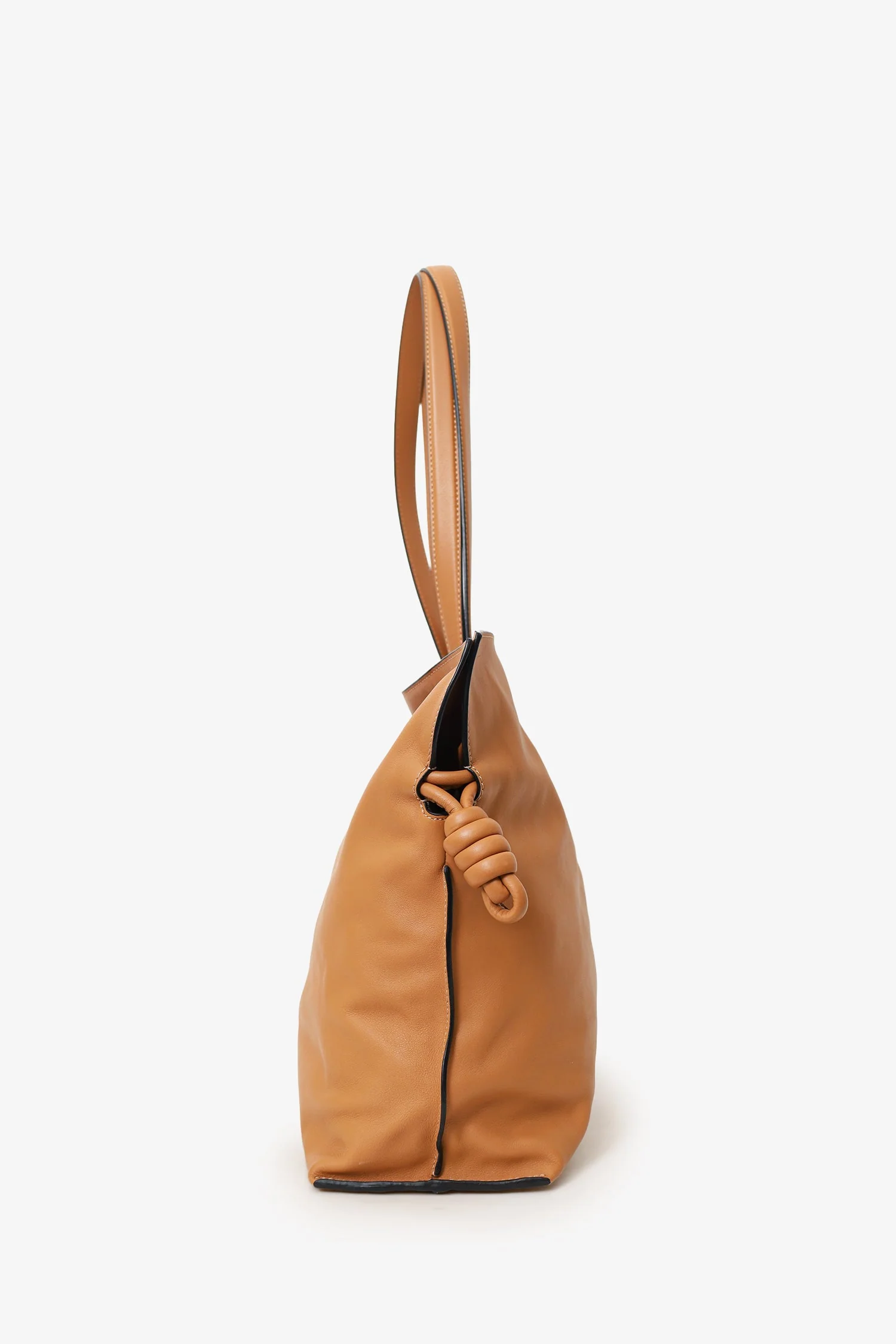 Loewe Brown Nappa Leather Large Flamenco Shoulder Bag - Image 3