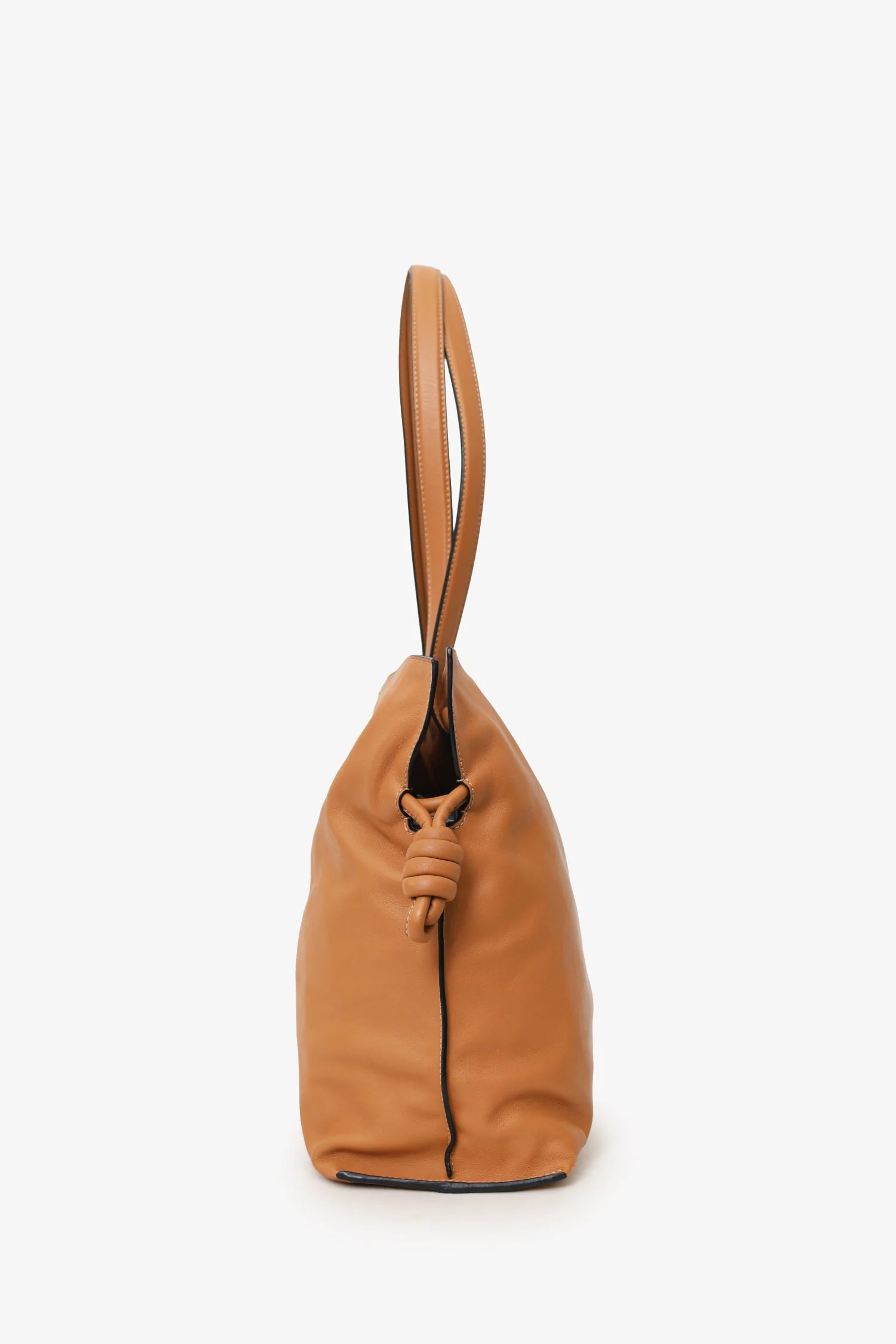 Loewe Brown Nappa Leather Large Flamenco Shoulder Bag - Image 4