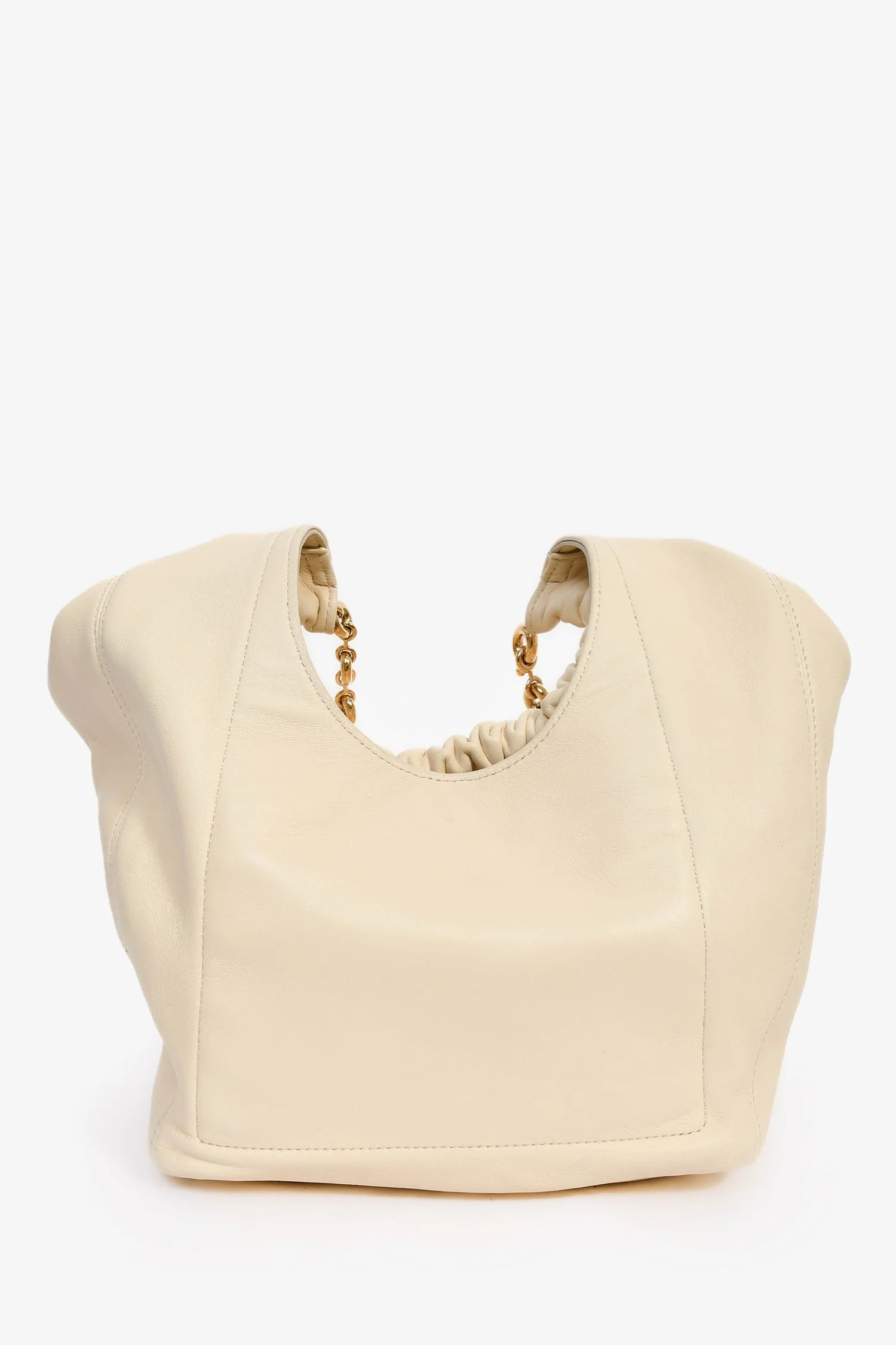 Loewe Cream Leather 'Squeeze' Small Chain Shoulder Bag - Image 2