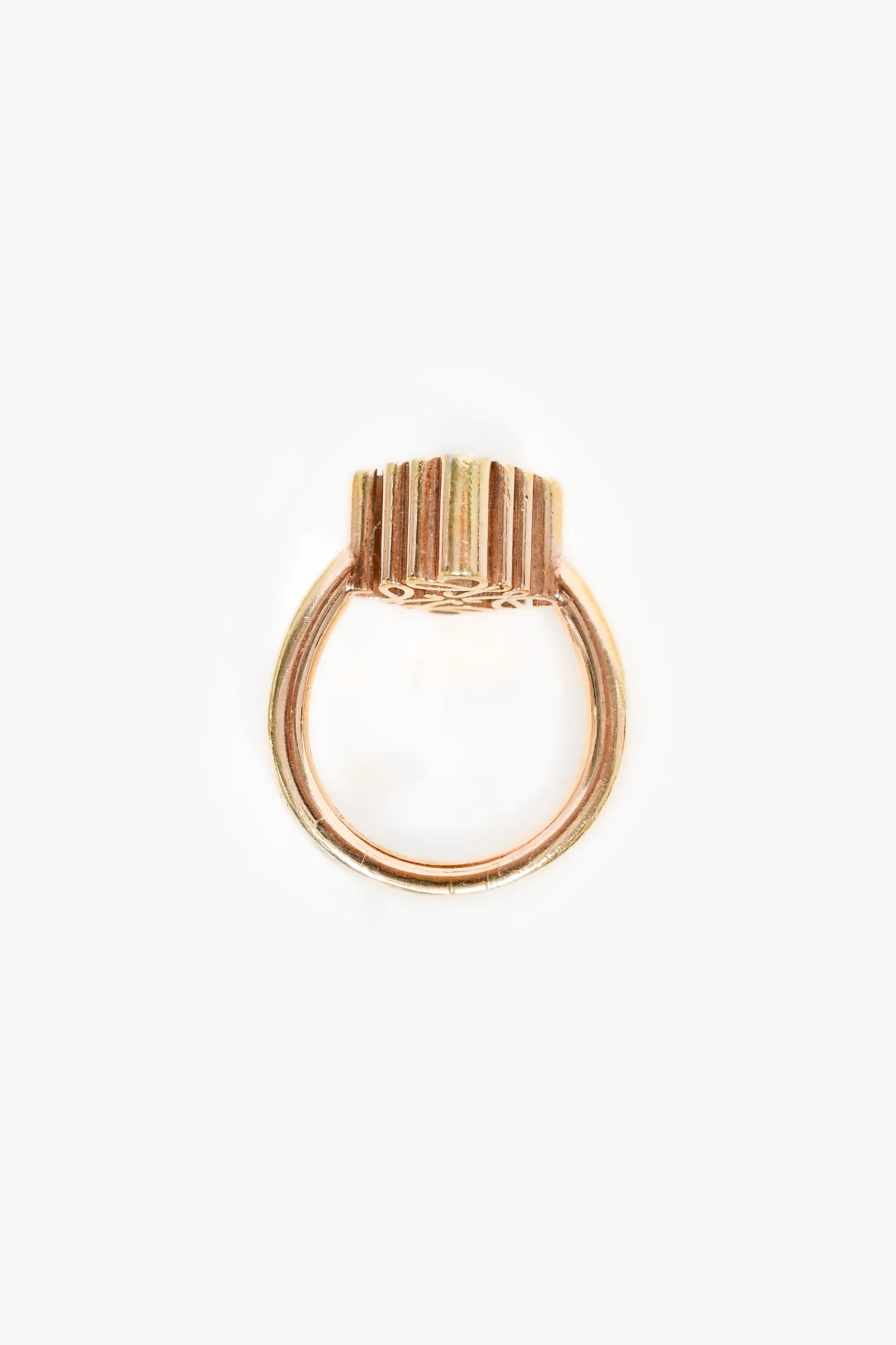 Loewe Gold Tone 'Anagram Cube' Ring Size 6 - Image 3