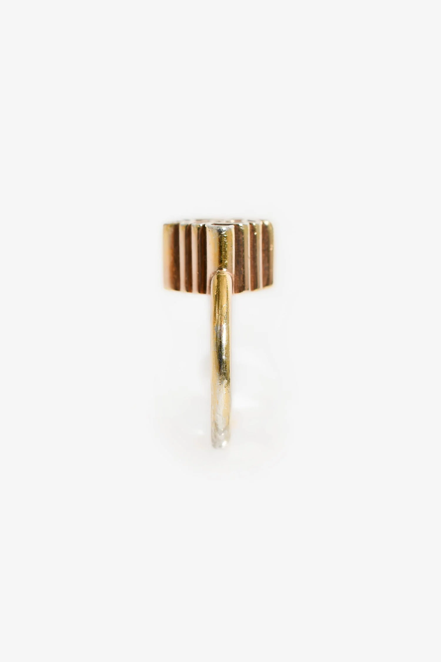 Loewe Gold Tone 'Anagram Cube' Ring Size 6 - Image 4
