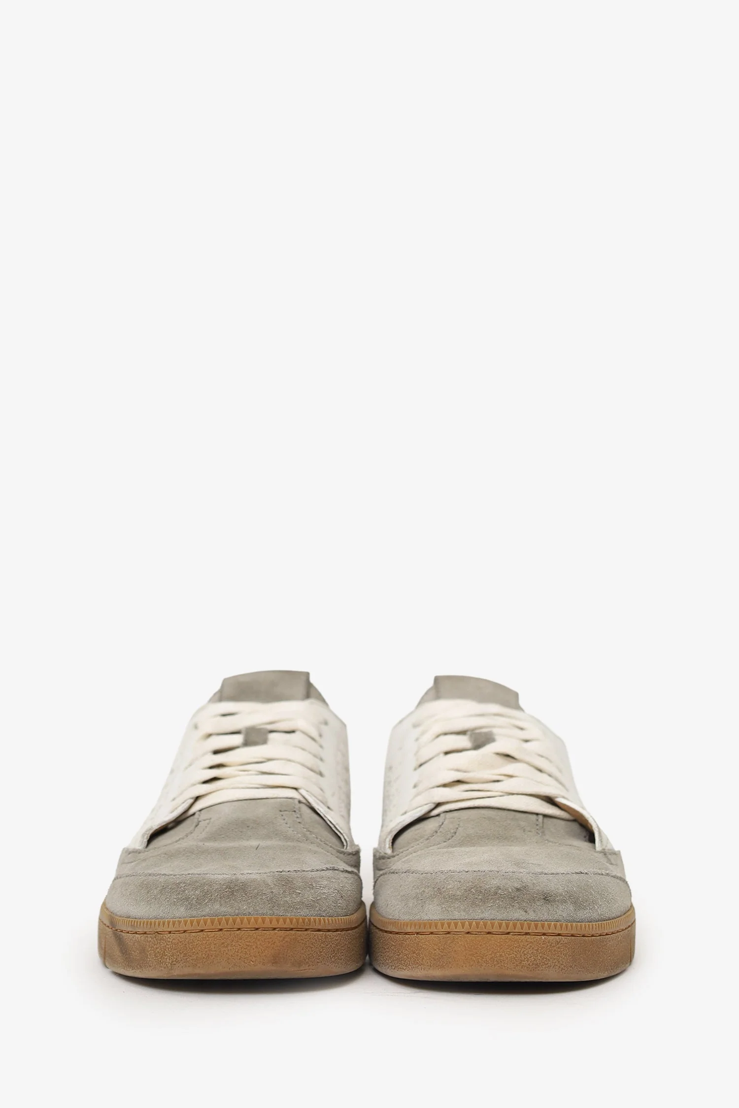 Loewe Khaki Suede/Leather Low Top Sneakers Size 40 Mens - Image 3