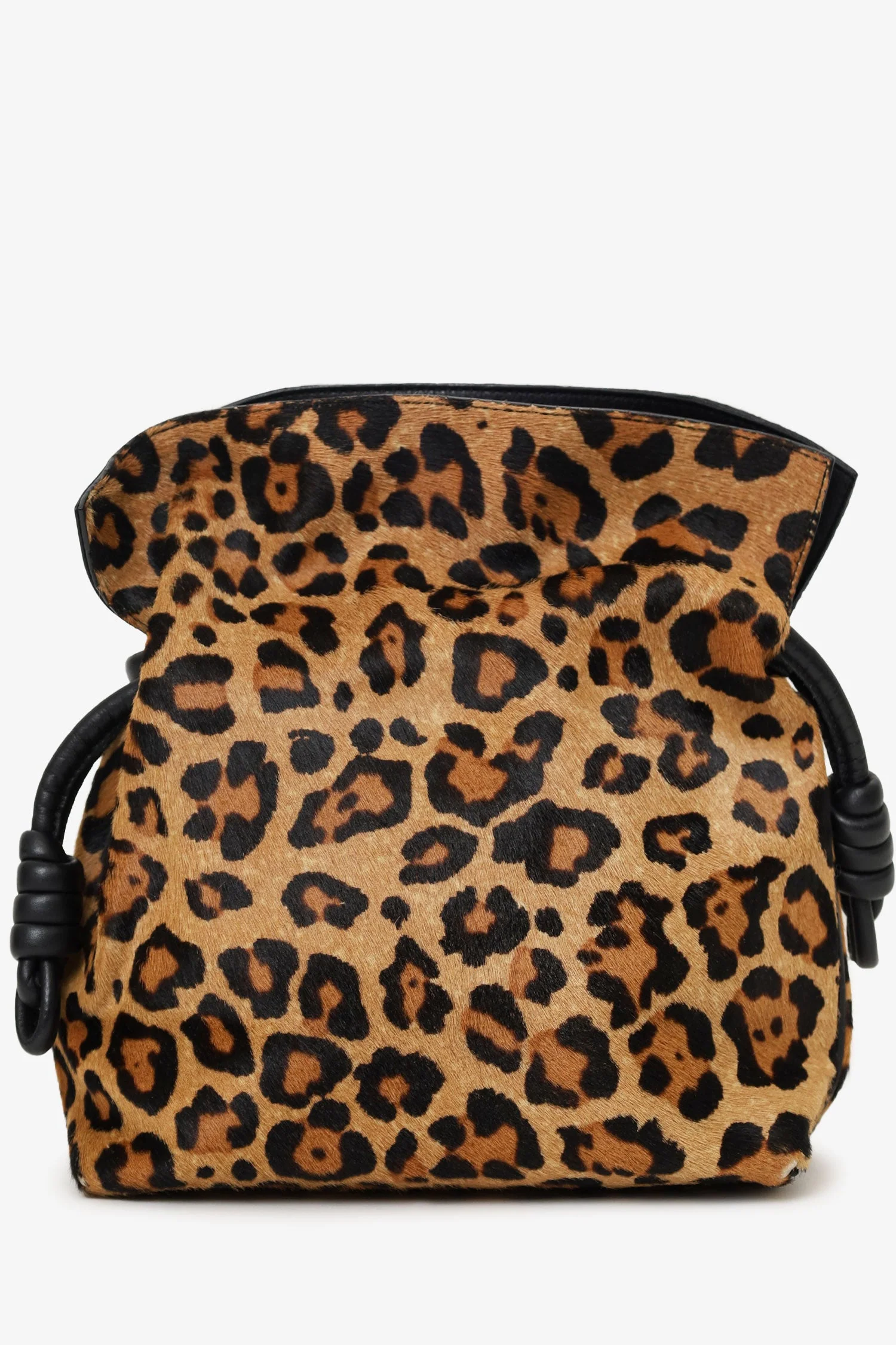 Loewe Leopard Pony Hair Flamenco Knot Bag - Image 2