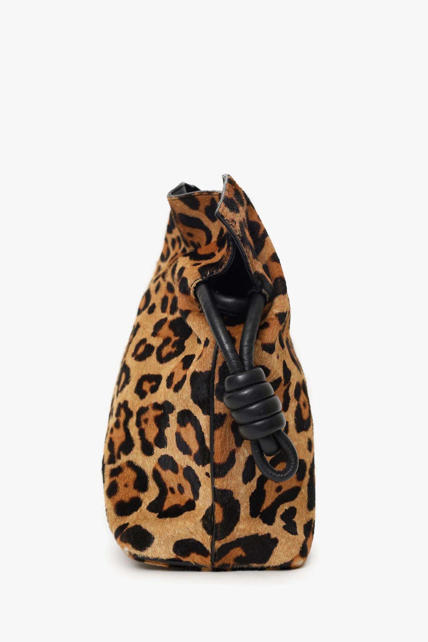 Loewe Leopard Pony Hair Flamenco Knot Bag - Image 3