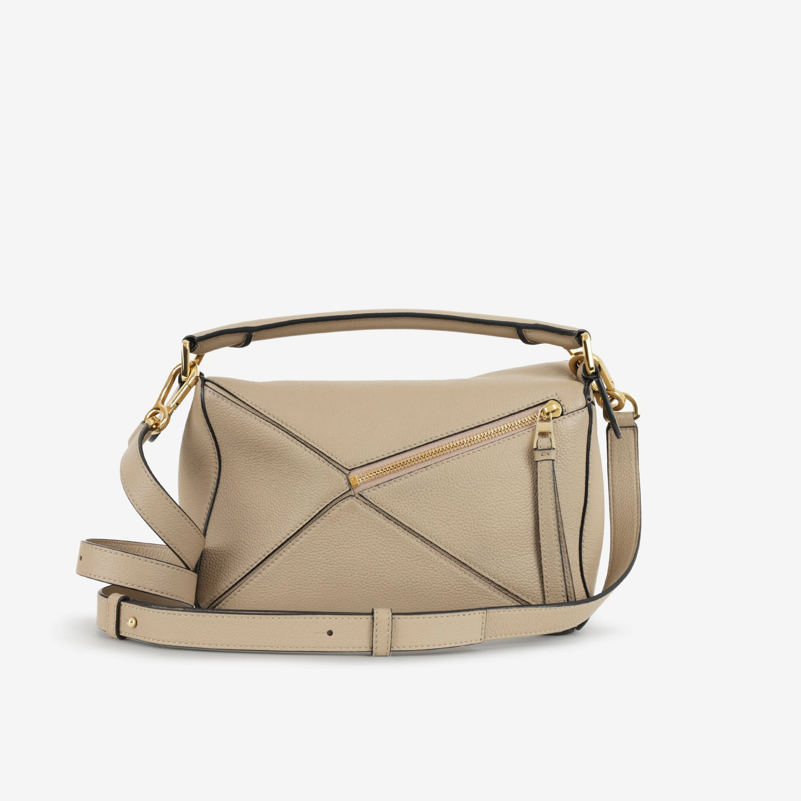 Loewe Small Puzzle Bag - Sand Grained Calfskin | Gold Hardware - Image 6