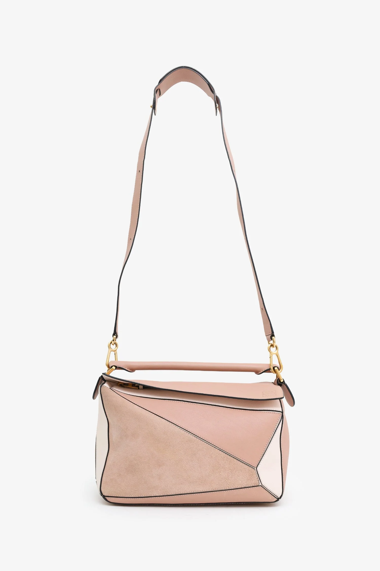 Loewe Mauve Tricolour Calfskin Medium Puzzle Bag - Image 6
