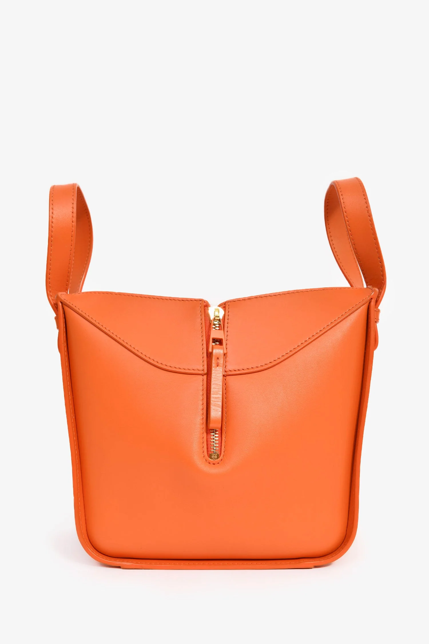 Loewe Orange Leather 'Hammock' Tote with Strap - Image 2