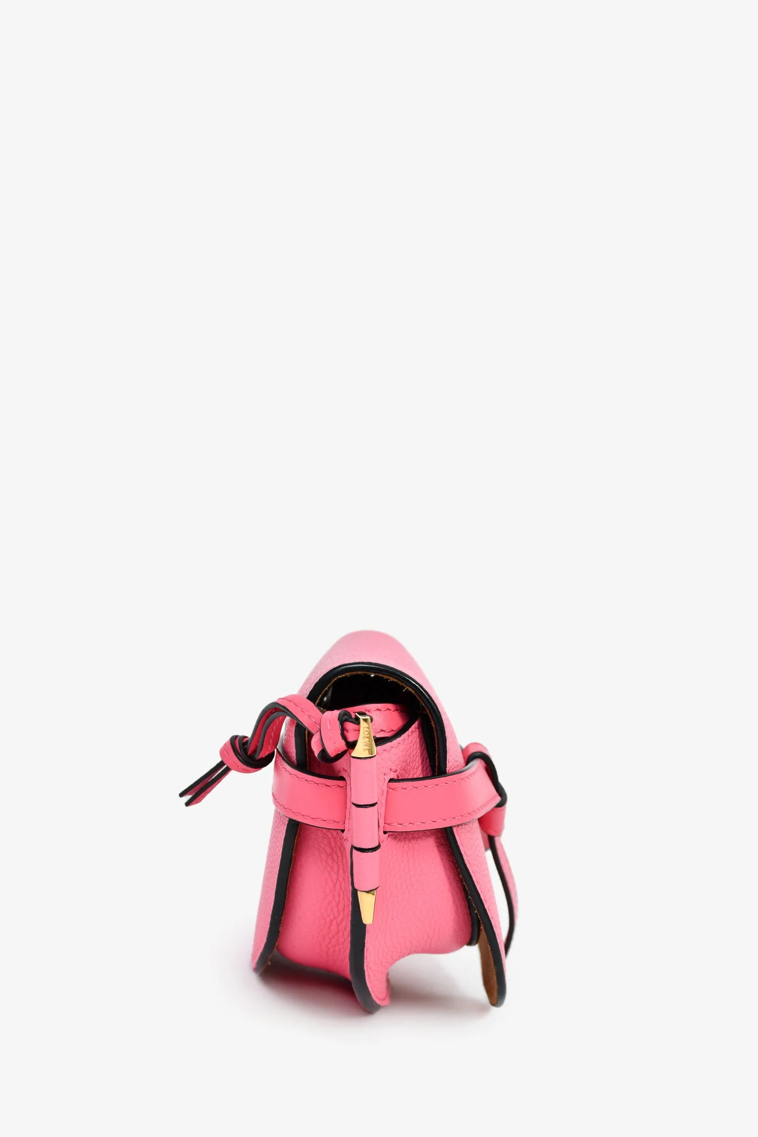 Loewe Pink Leather Mini 'Gate' Crossbody Bag - Image 3