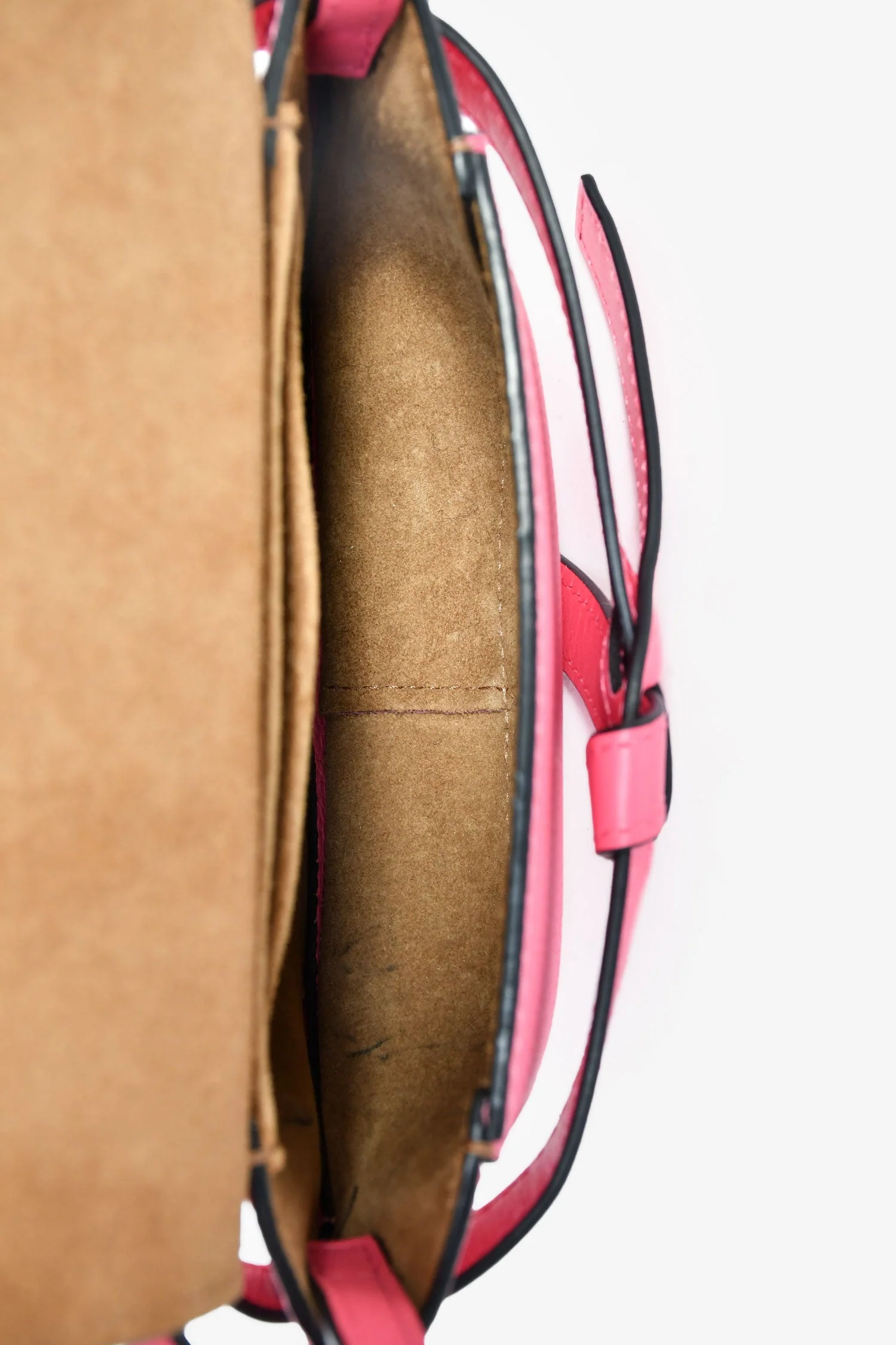 Loewe Pink Leather Mini 'Gate' Crossbody Bag - Image 6
