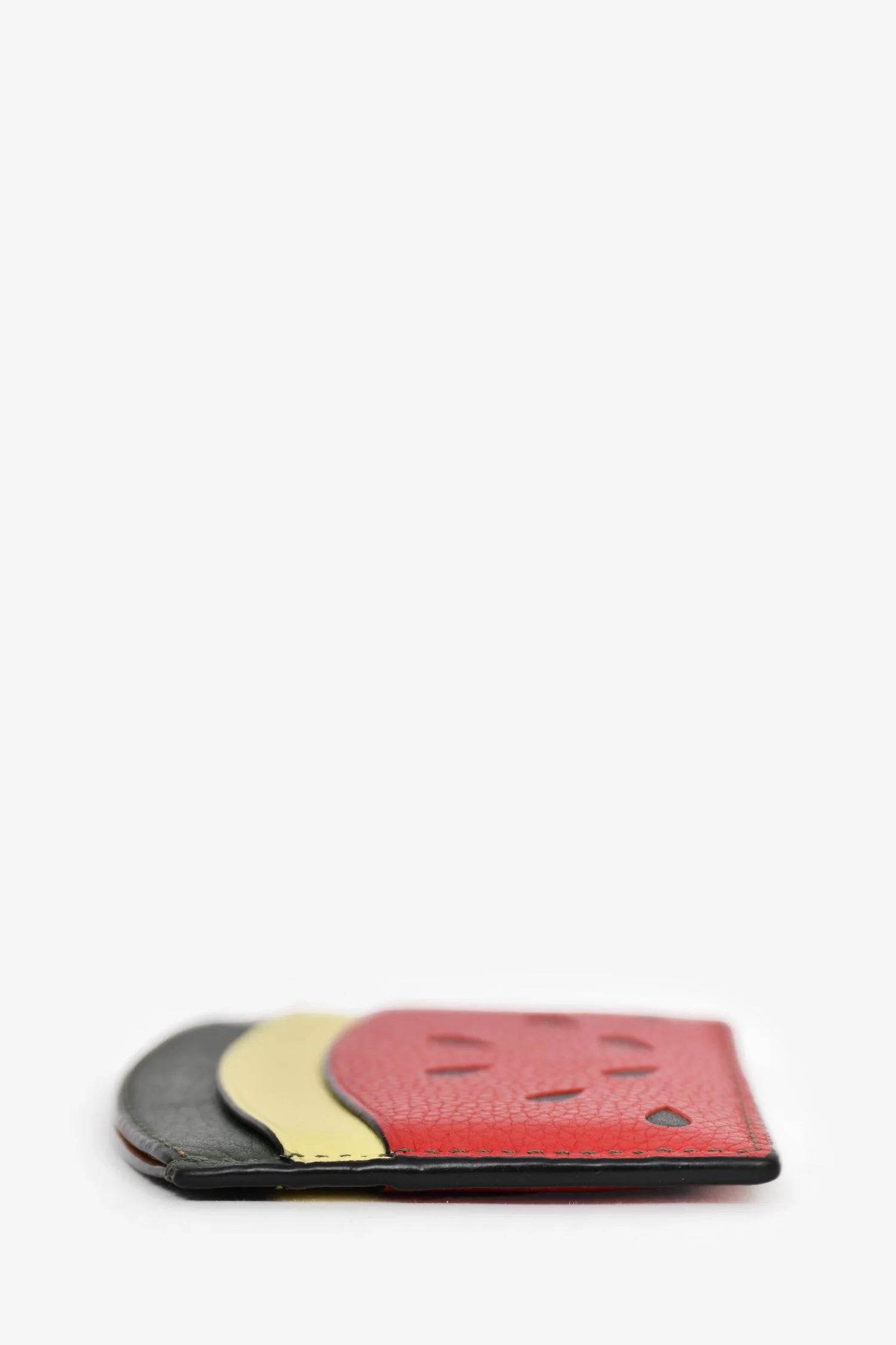 Loewe Red/Green/Cream Leather Watermelon Cardholder - Image 4