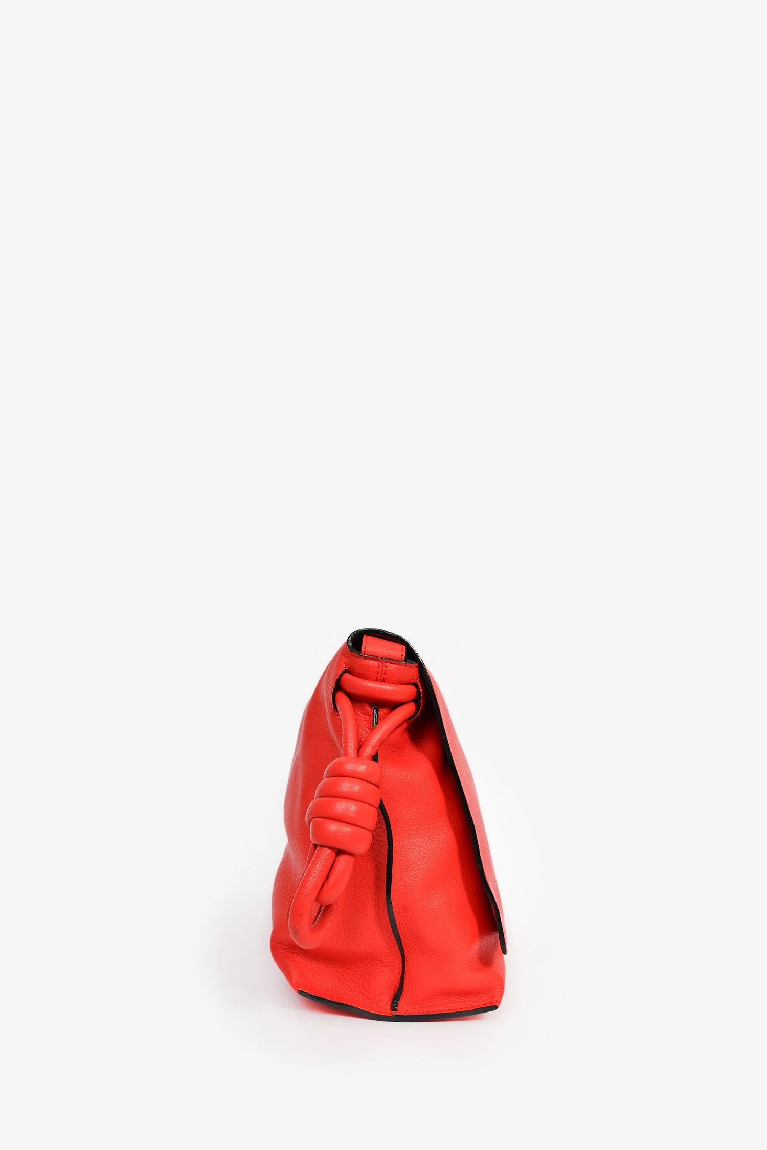 Loewe Red Leather Large Flamenco Knot Front Flap Crossbody - Image 3