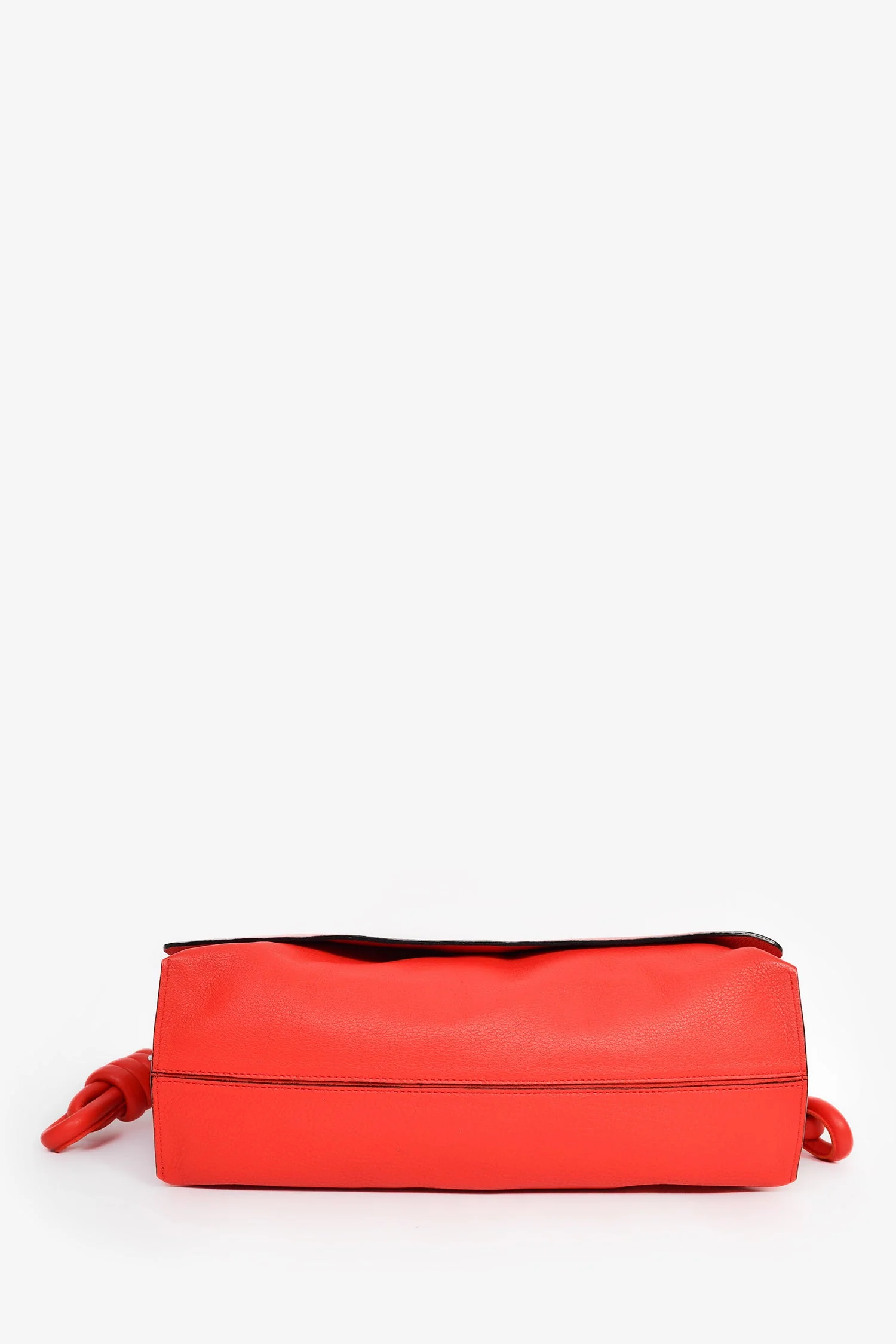 Loewe Red Leather Large Flamenco Knot Front Flap Crossbody - Image 5