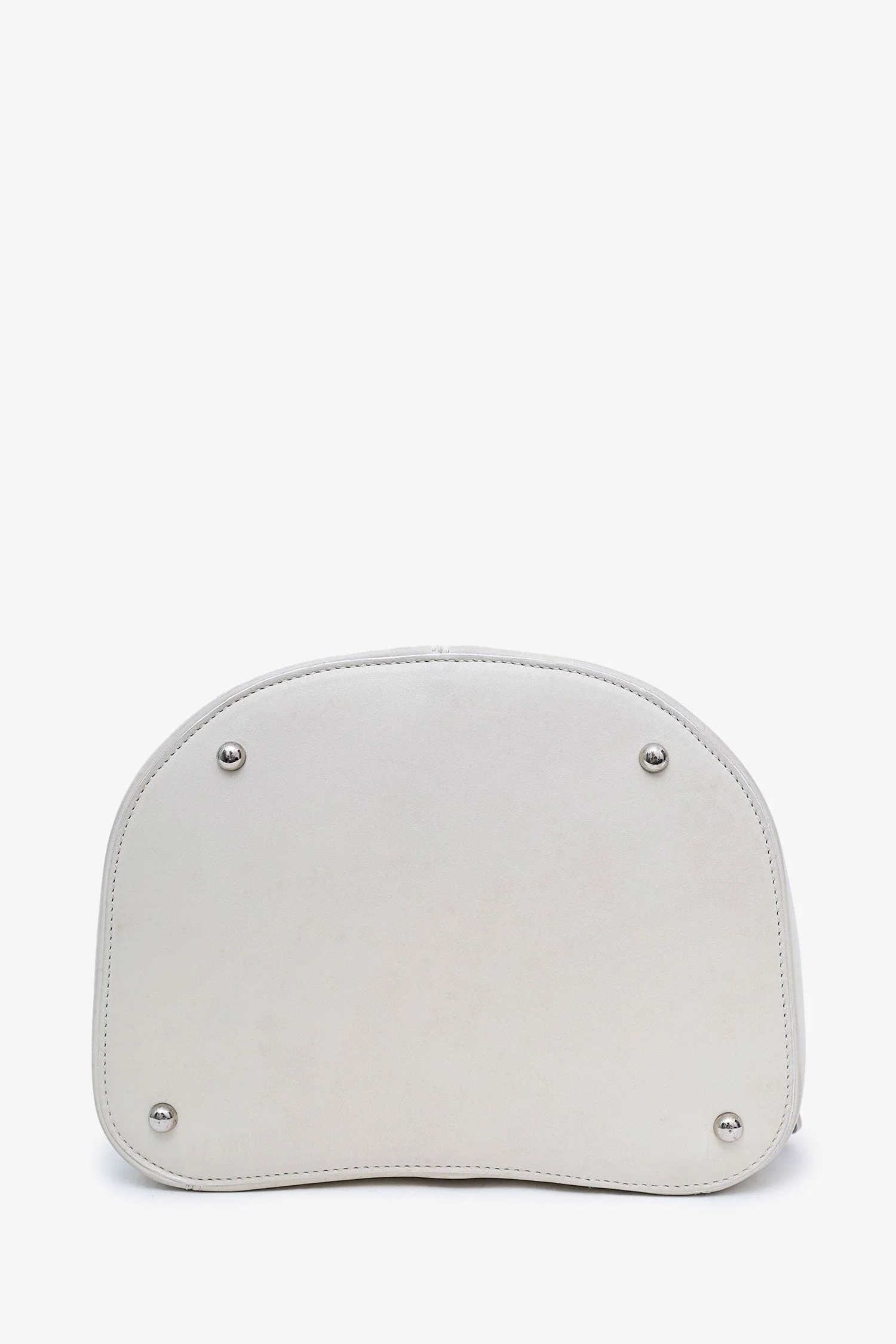 Loewe White Leather 'Anton' Backpack With Pouch - Image 6