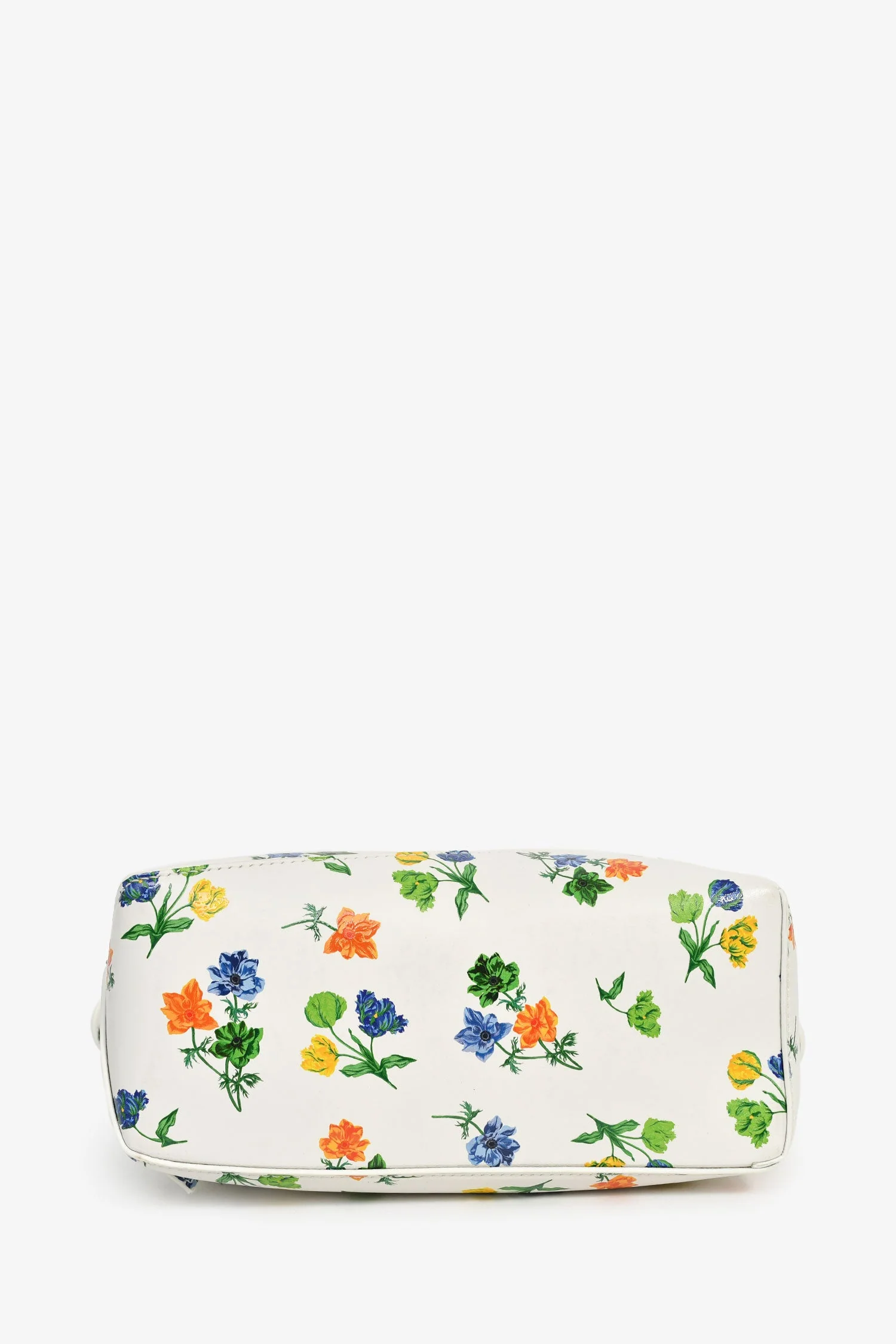 Loewe White/Multicolour Leather Small 'Flower Bianco' Puzzle Bag - Image 5