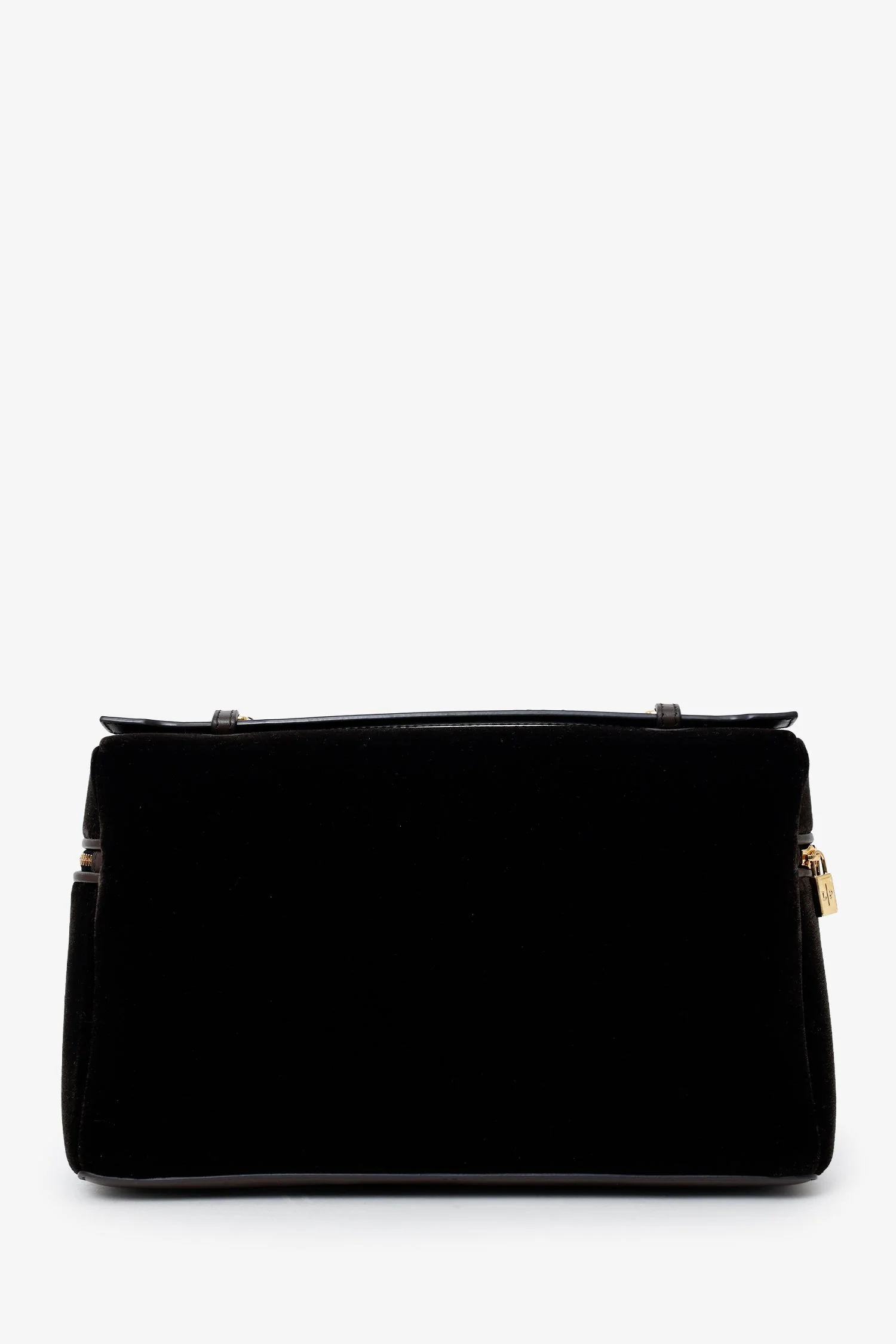 Loro Piana Black Velour/Leather L27 Crossbody With Strap - Image 3