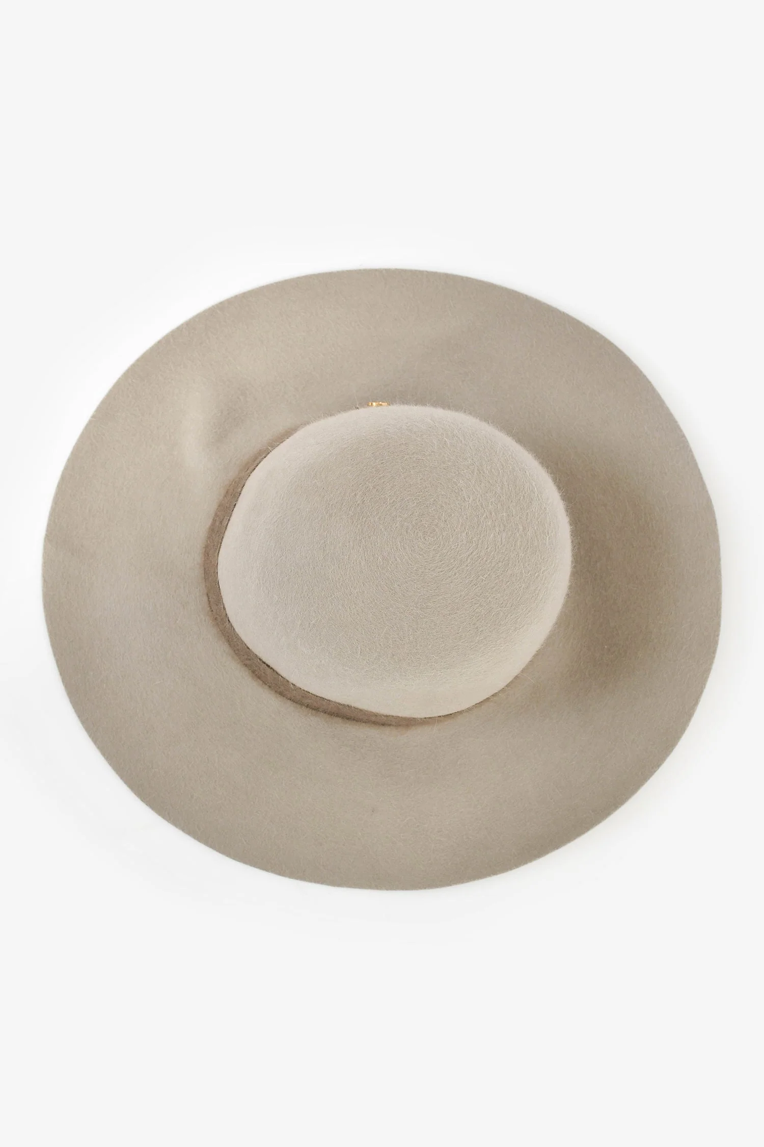 Loro Piana Brown Felt Logo Wide Brim Hat Size M - Image 3