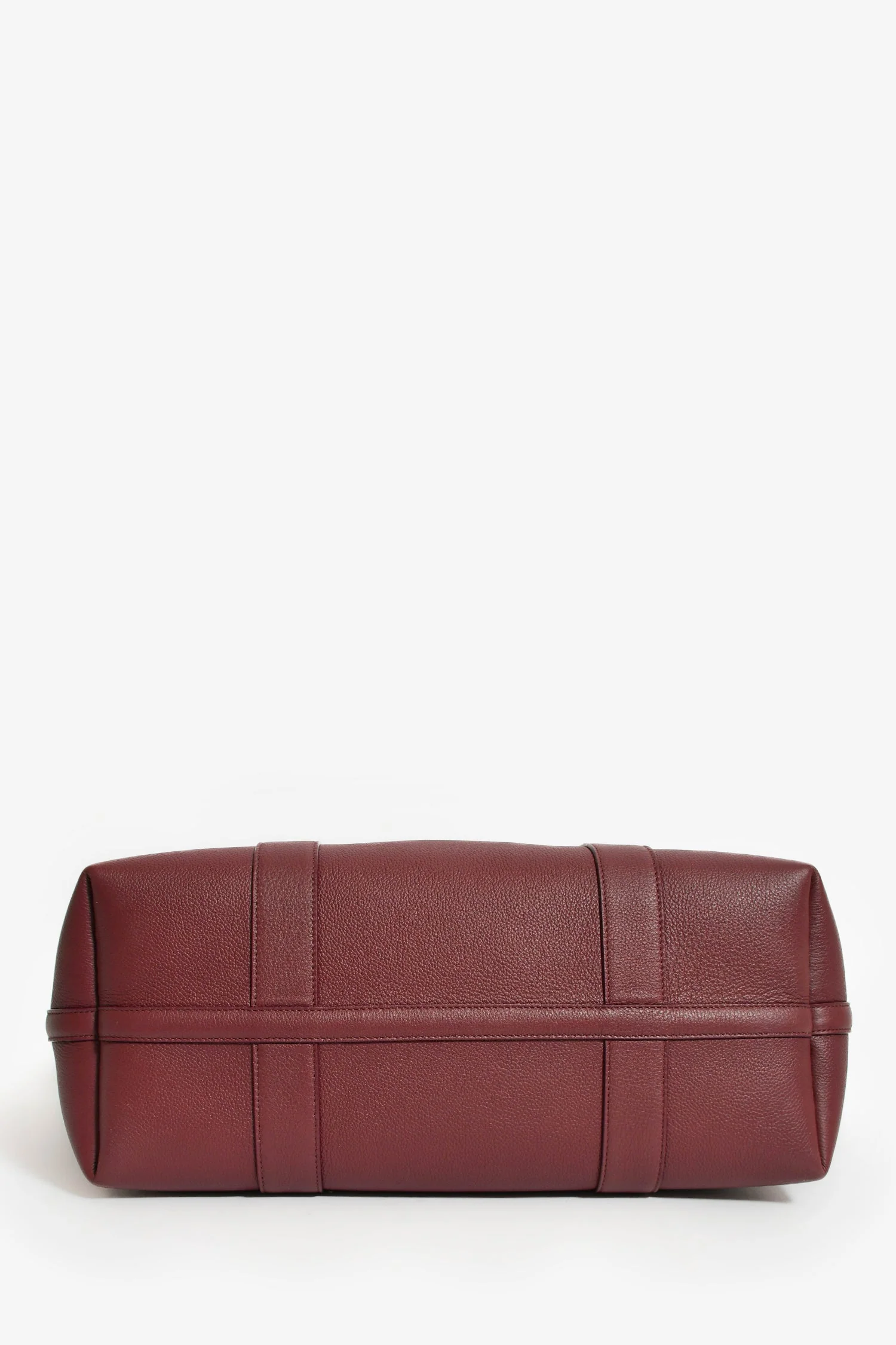 Loro Piana Burgundy Grained Leather 'Ghiera Shopper' Large Tote with Pouch - Image 5