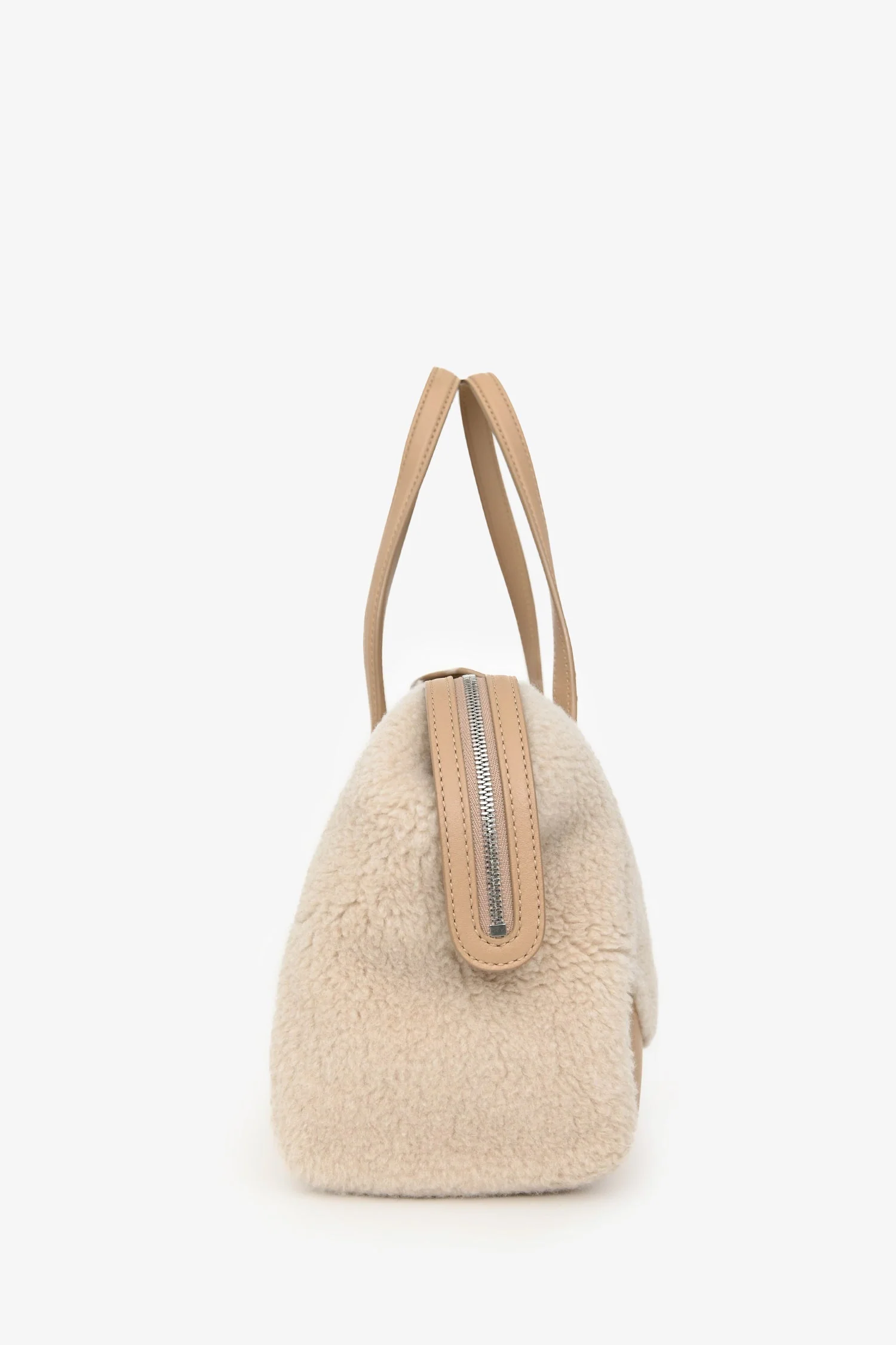 Loro Piana Cream/Beige 'Cashfur' Sesia Happy Day Micro Tote with Strap - Image 3