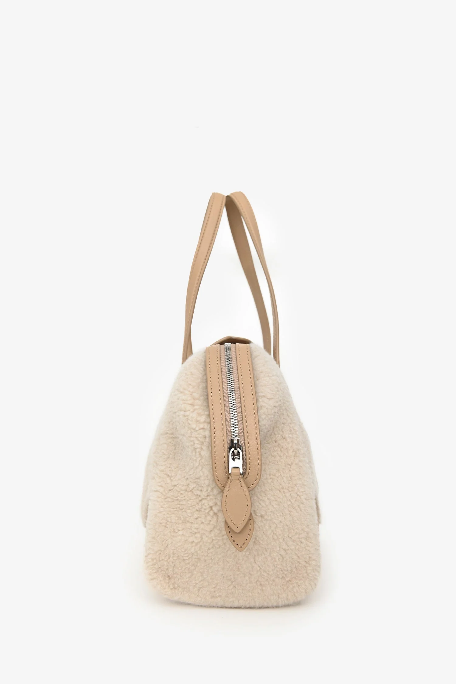 Loro Piana Cream/Beige 'Cashfur' Sesia Happy Day Micro Tote with Strap - Image 4
