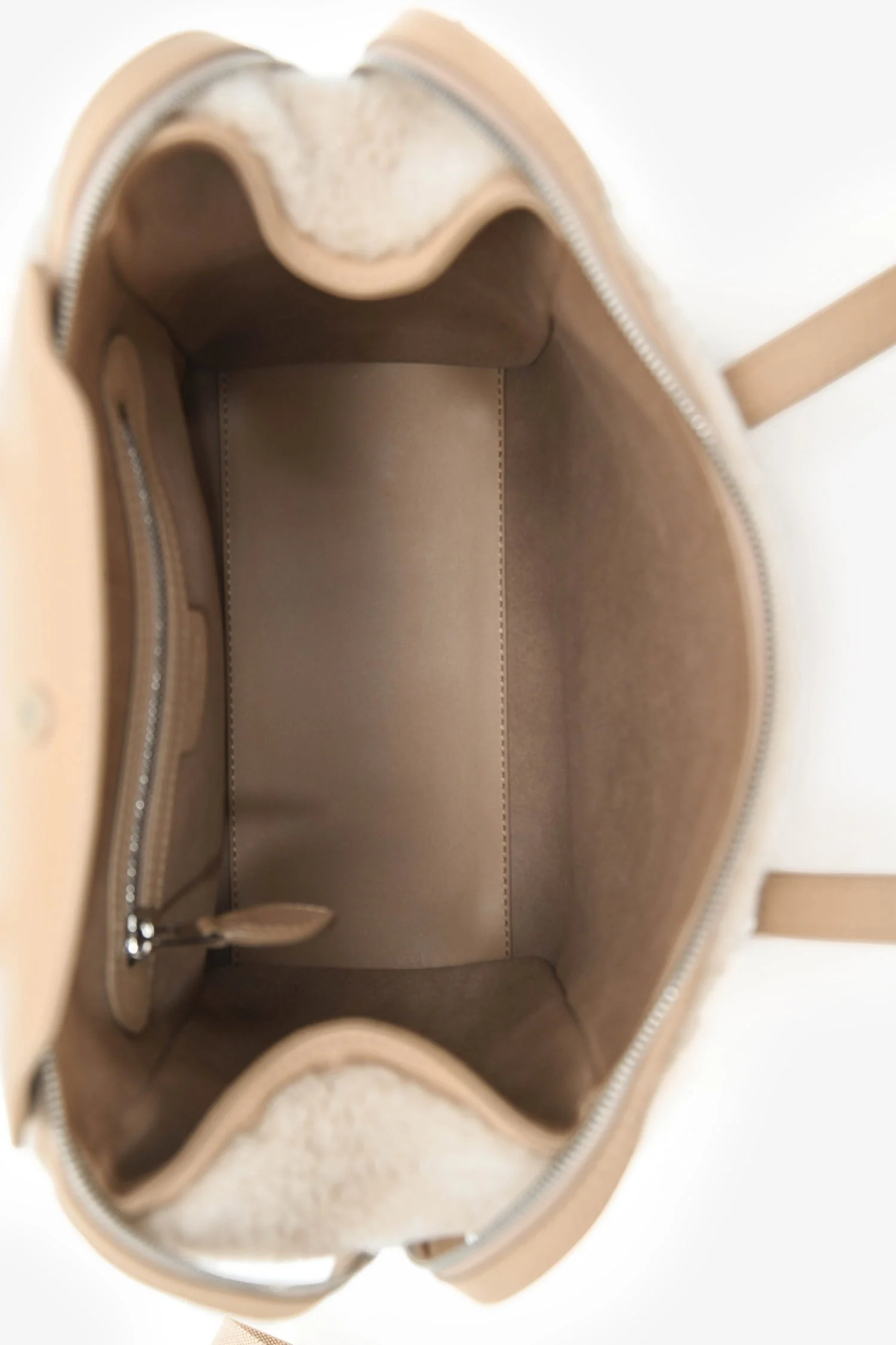 Loro Piana Cream/Beige 'Cashfur' Sesia Happy Day Micro Tote with Strap - Image 6