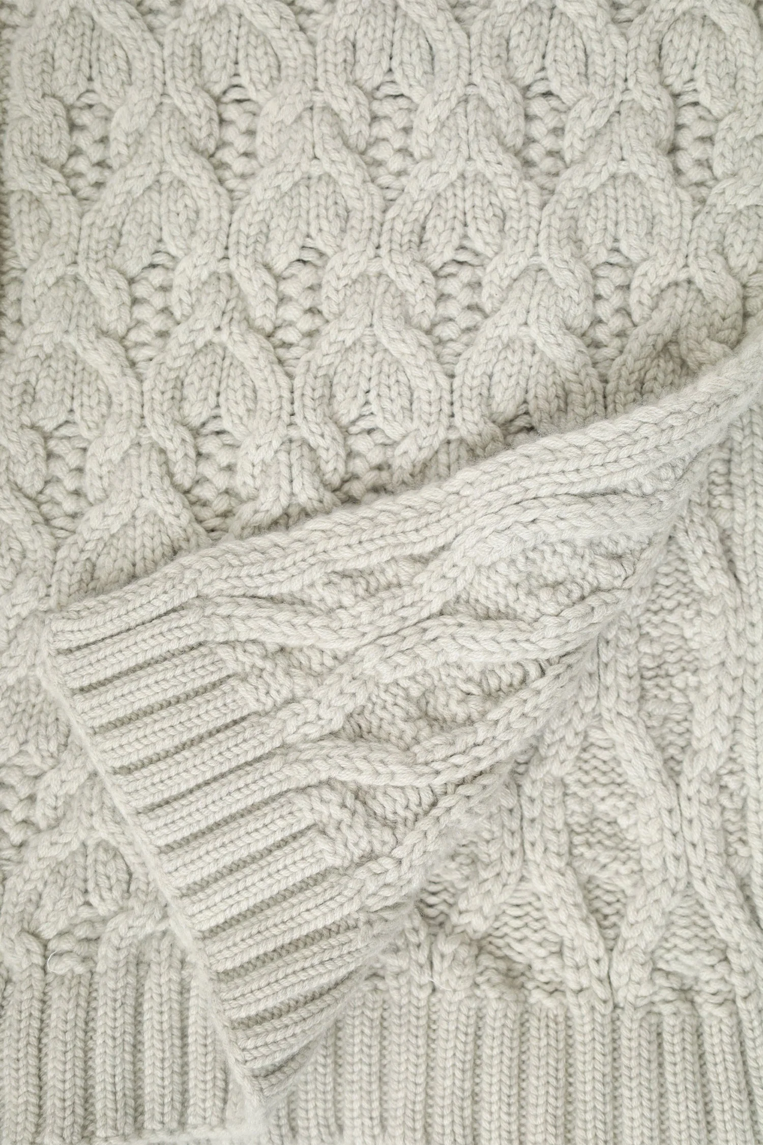 Loro Piana Grey Baby Cashmere Knitted Scarf - Image 3