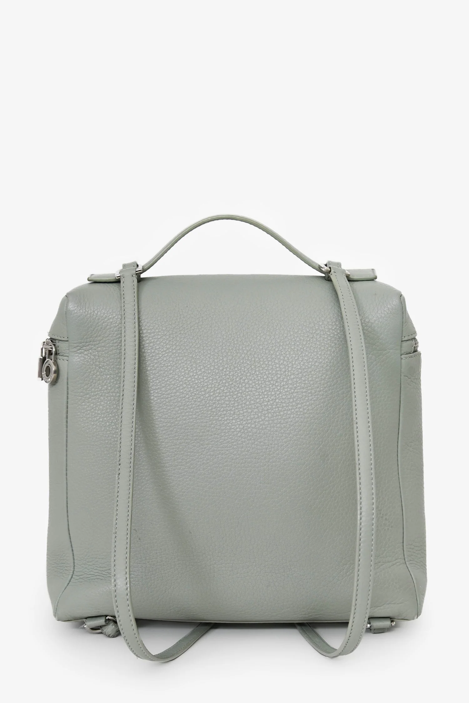 Loro Piana Sage Leather Extra Pocket L23.5 Backpack - Image 2