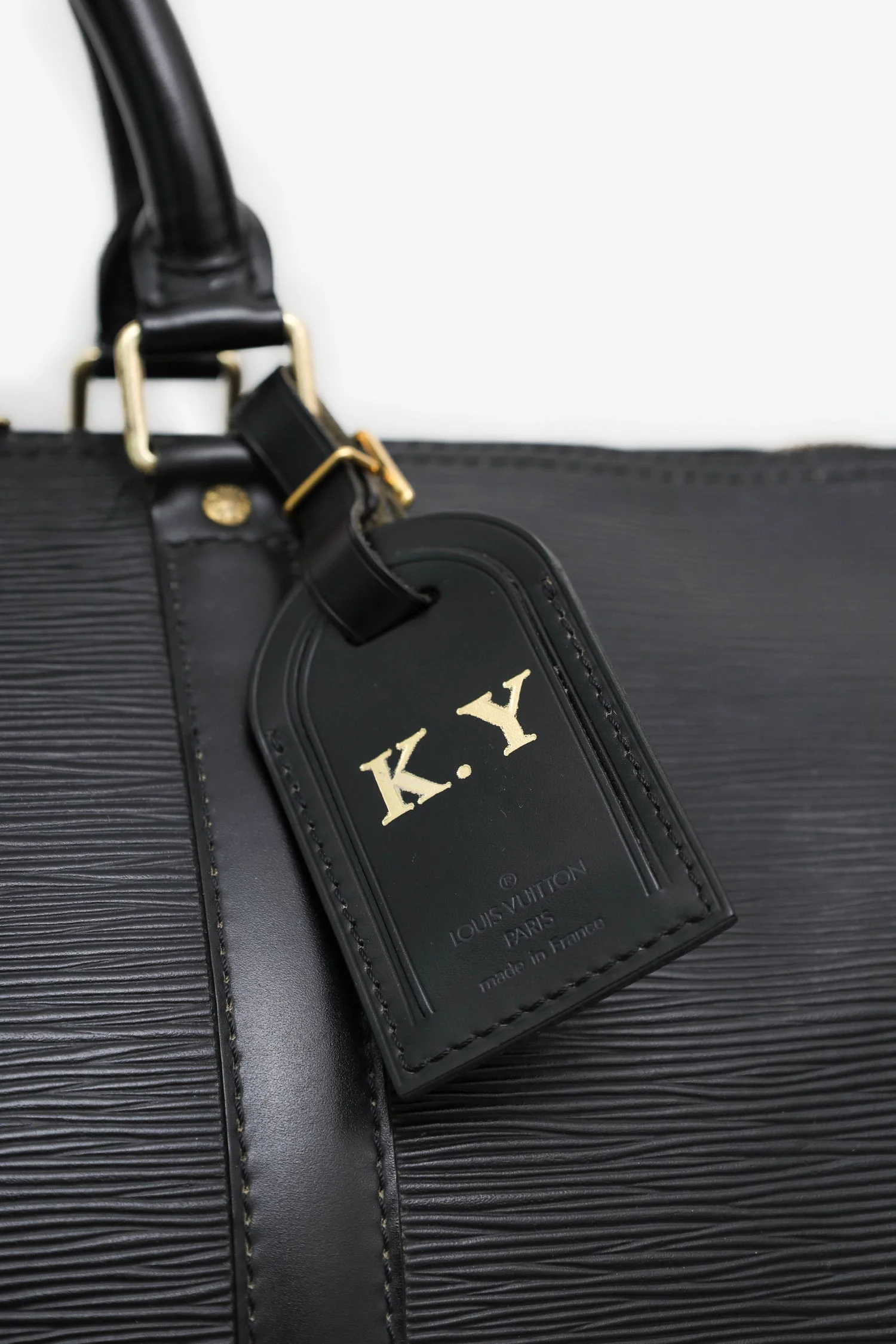 Louis Vuitton 1995 Black Epi Leather Keepall 50 - Image 6