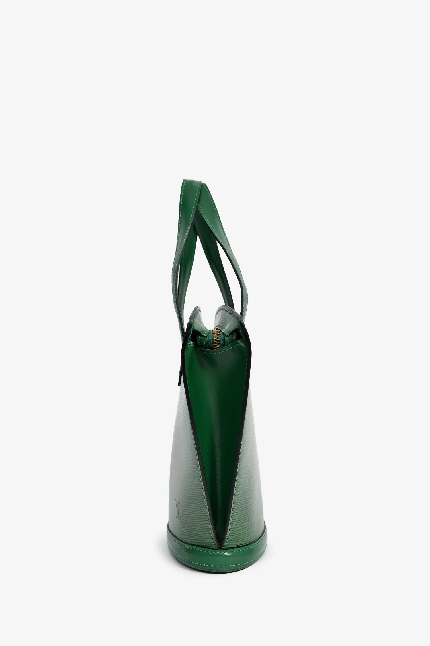 Louis Vuitton 1995 Green Epi Leather 'Saint Jacques' Top Handle Bag - Image 4