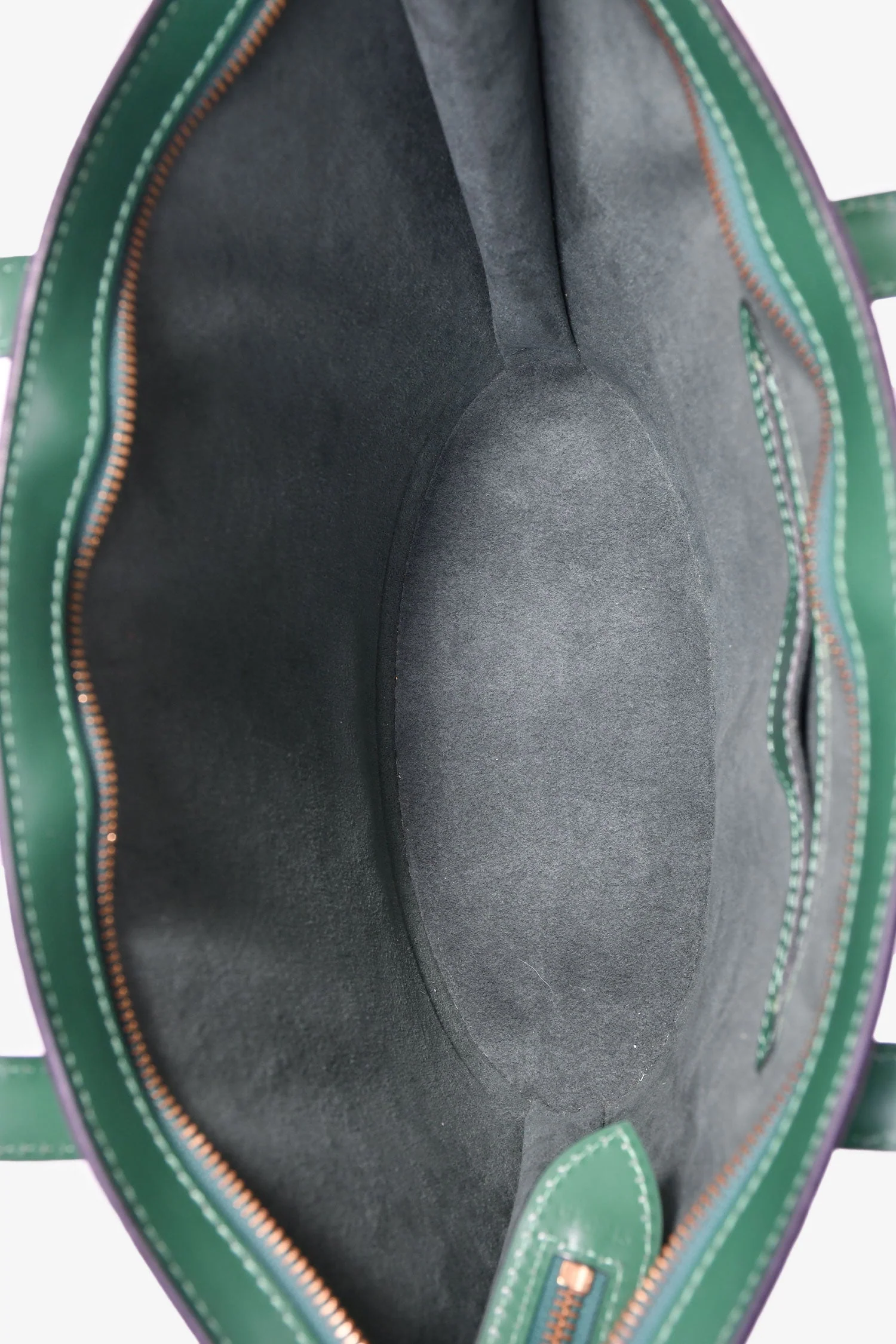 Louis Vuitton 1995 Green Epi Leather 'Saint Jacques' Top Handle Bag - Image 6