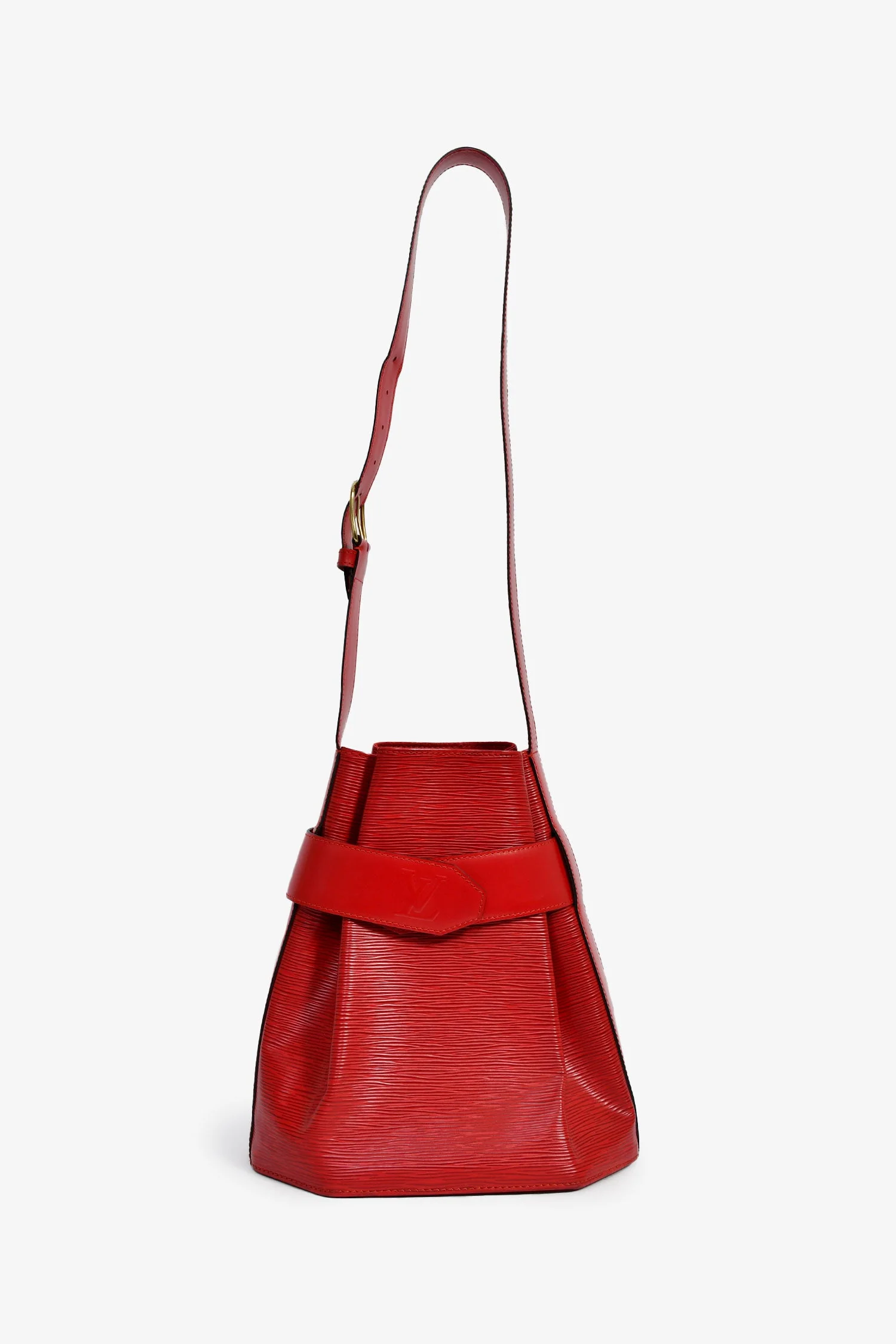 Louis Vuitton 1996 Red Epi Leather 'Sac d'Epaule' Shoulder Bag - Image 7