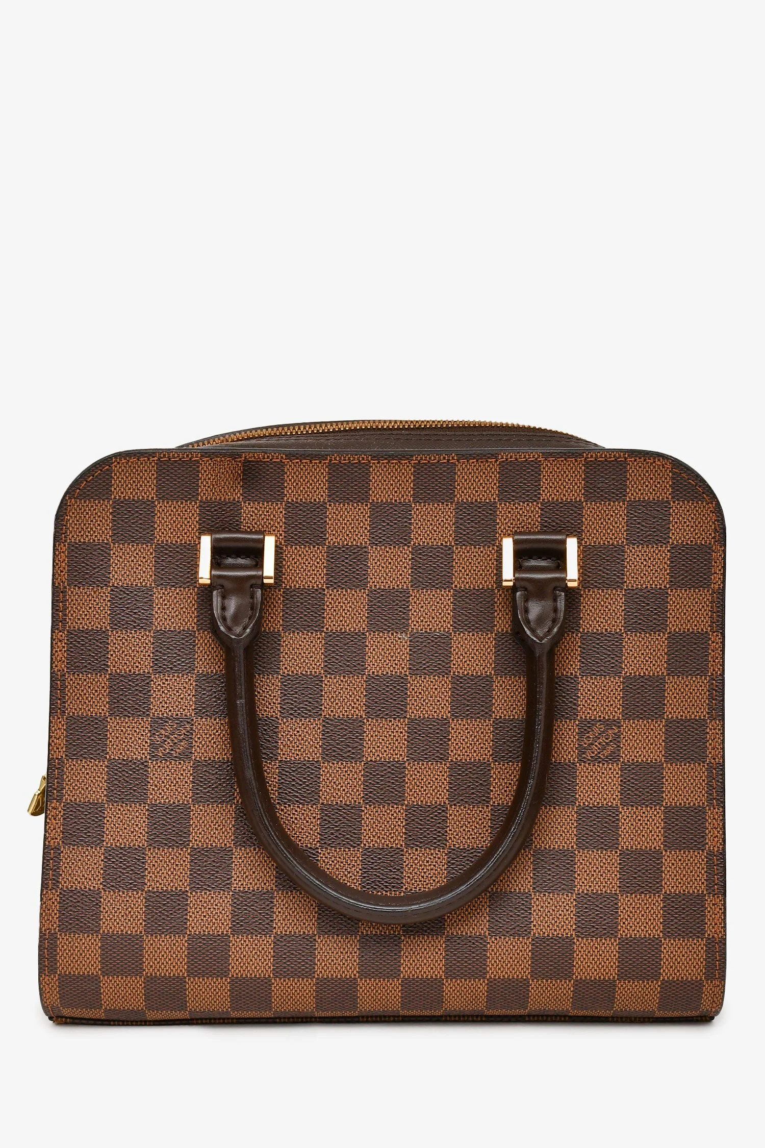 Louis Vuitton 1998 Brown Damier Ebene Triana Top Handle Bag - Image 2