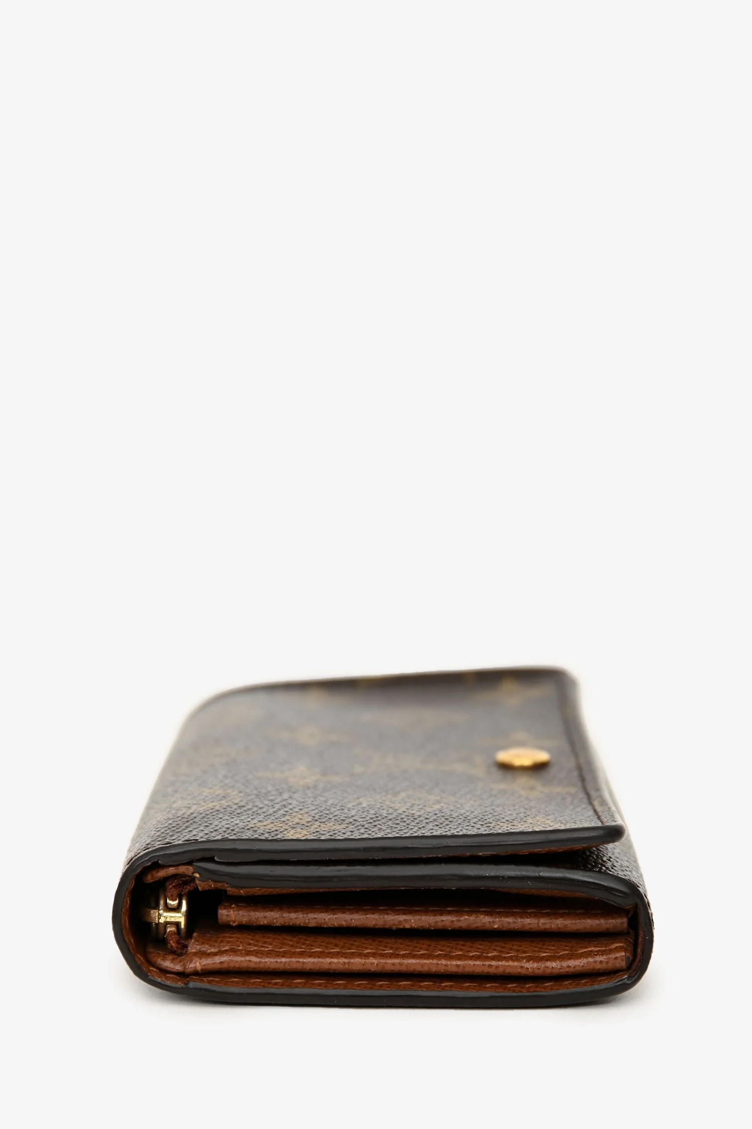 Louis Vuitton 2004 Brown Monogram Porte-Monnaie Tresor Wallet - Image 3