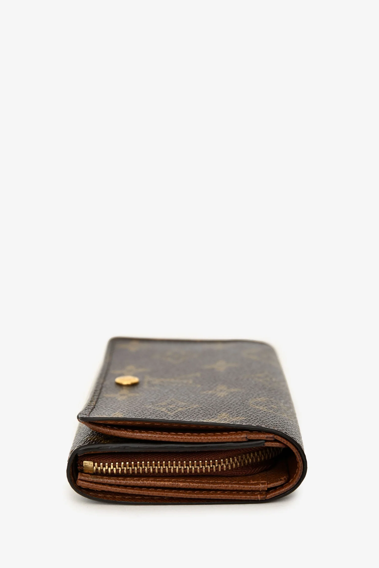 Louis Vuitton 2004 Brown Monogram Porte-Monnaie Tresor Wallet - Image 4